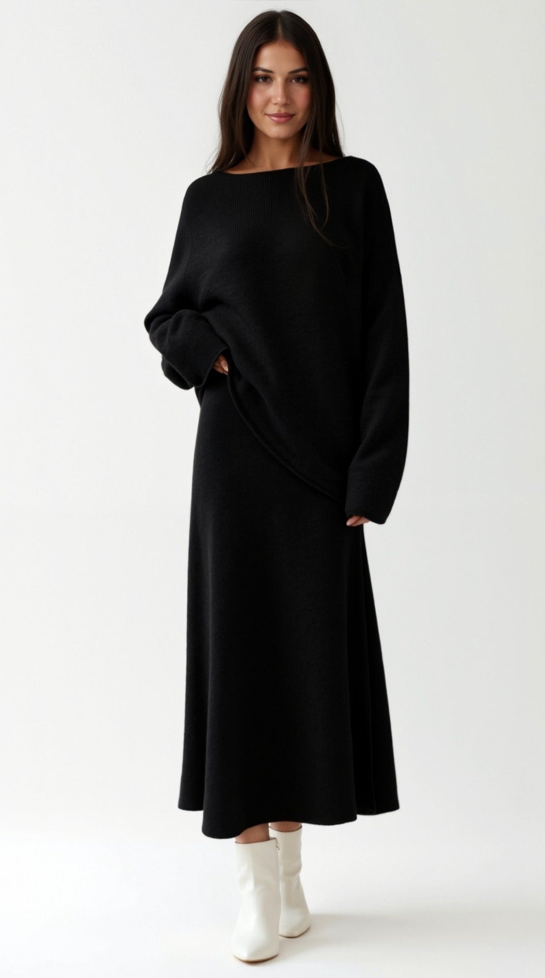 Amy Strickoberteil und Rock im Set