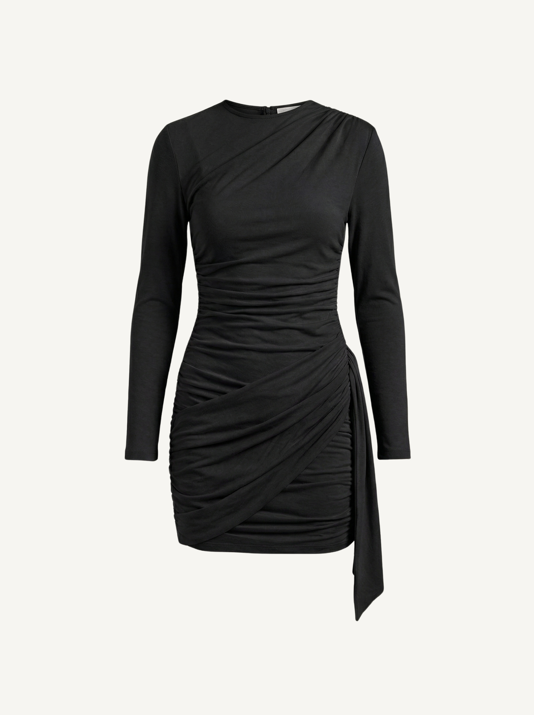 Devon Minikleid Langarm mit Drapierung
