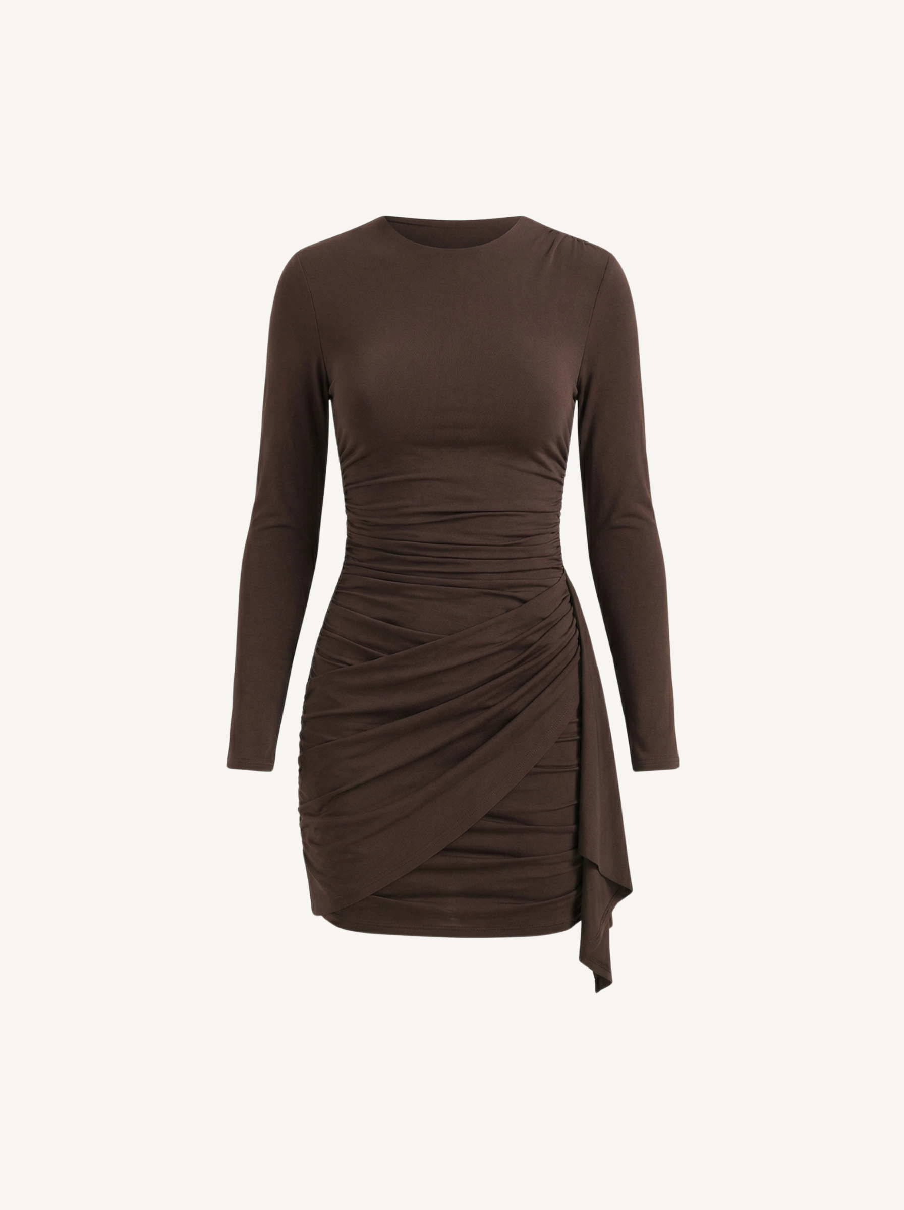 Devon Minikleid Langarm mit Drapierung