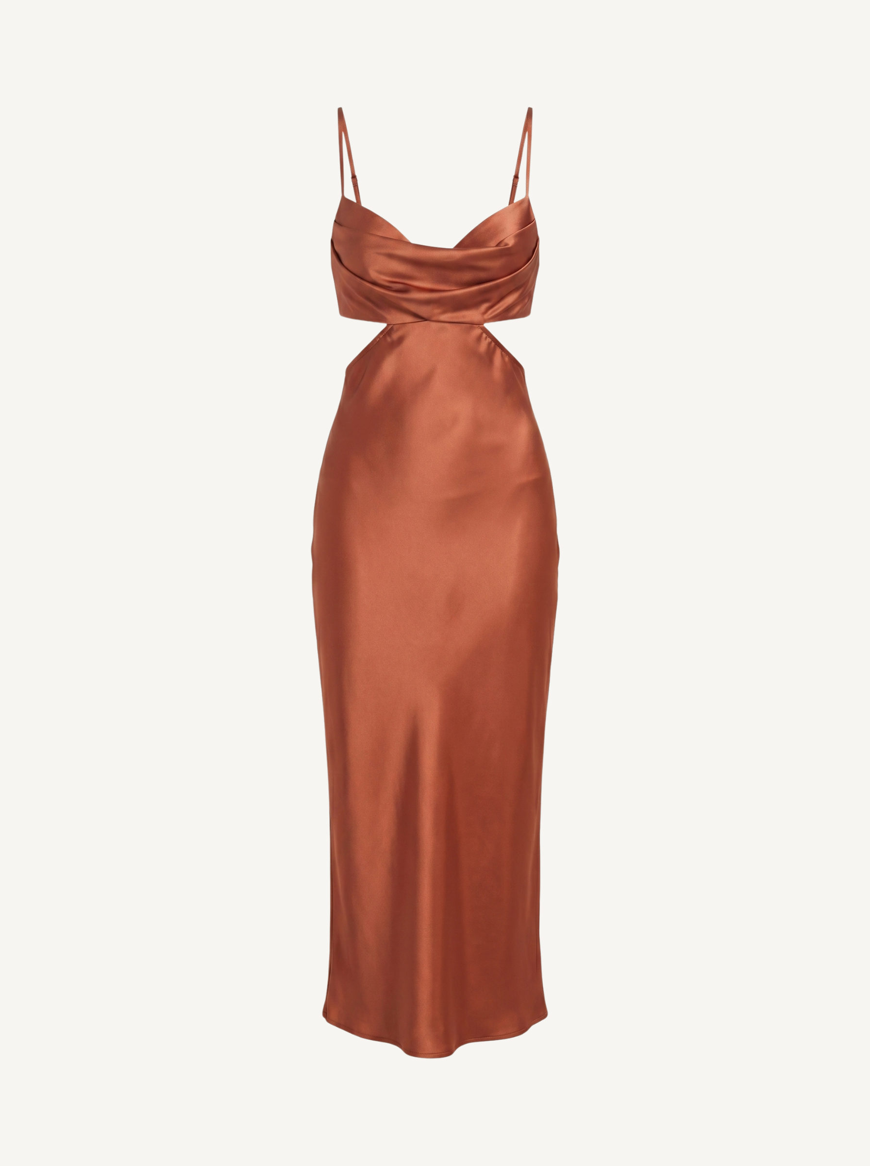 Mira Satin-Maxikleid mit Cut-Outs