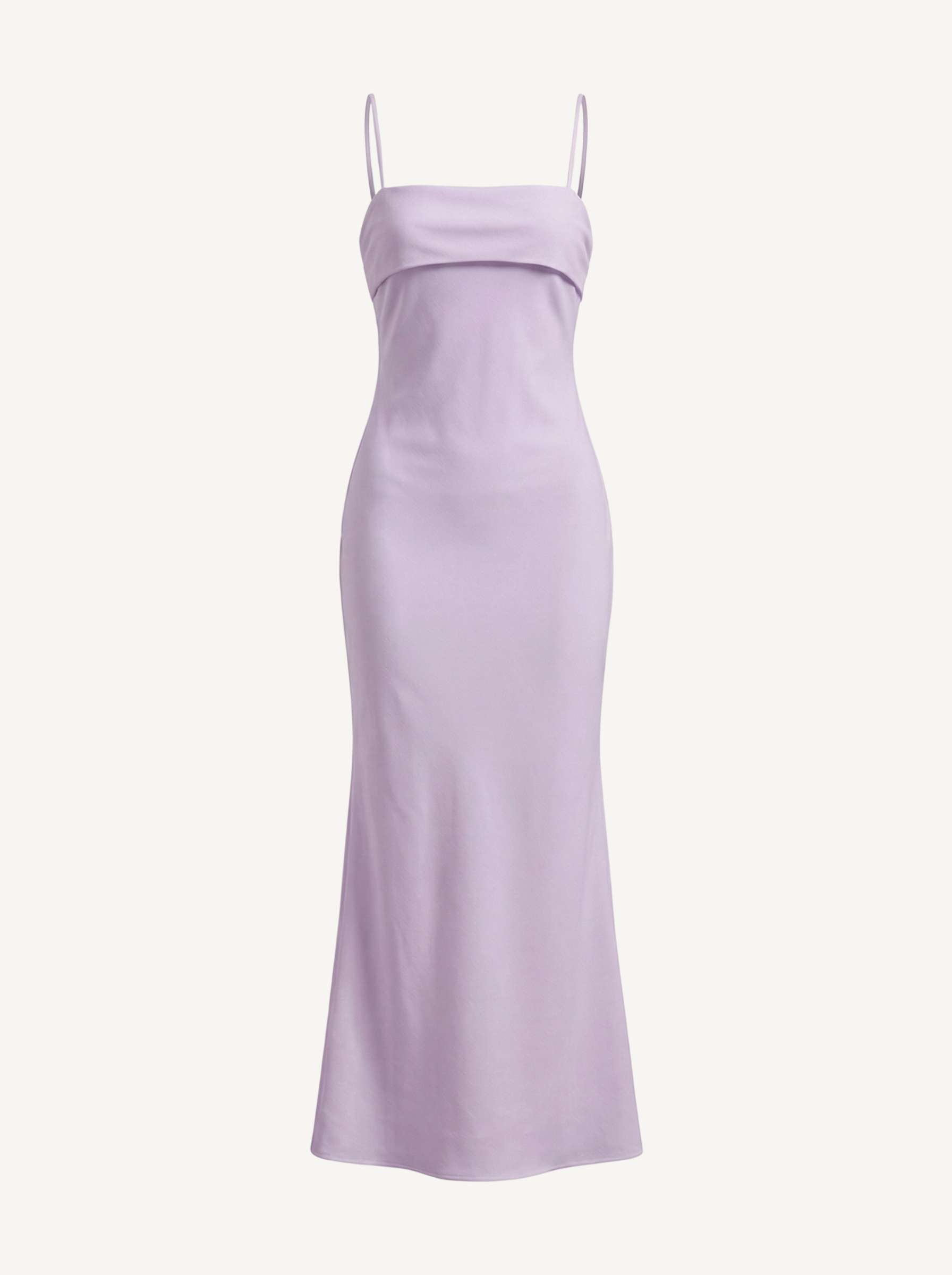 Dale Maxikleid mit Spaghettiträgern und schmaler Linie