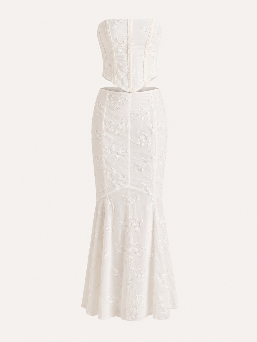 Lea Korsett-Spitzen-Maxikleid