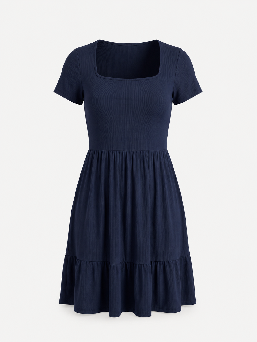 Wanda Minikleid mit Karree-Ausschnitt und Stufenrock