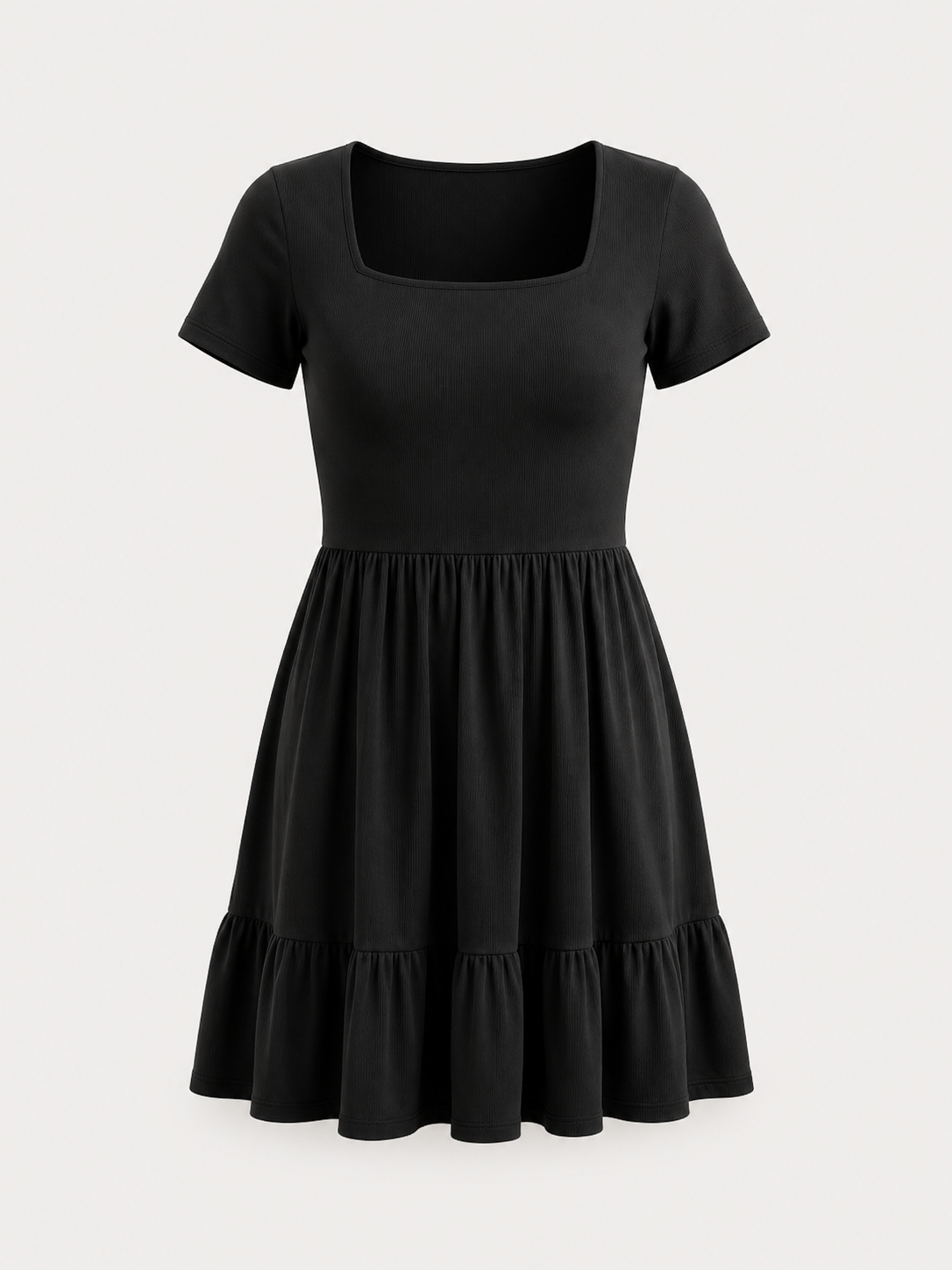 Wanda Minikleid mit Karree-Ausschnitt und Stufenrock