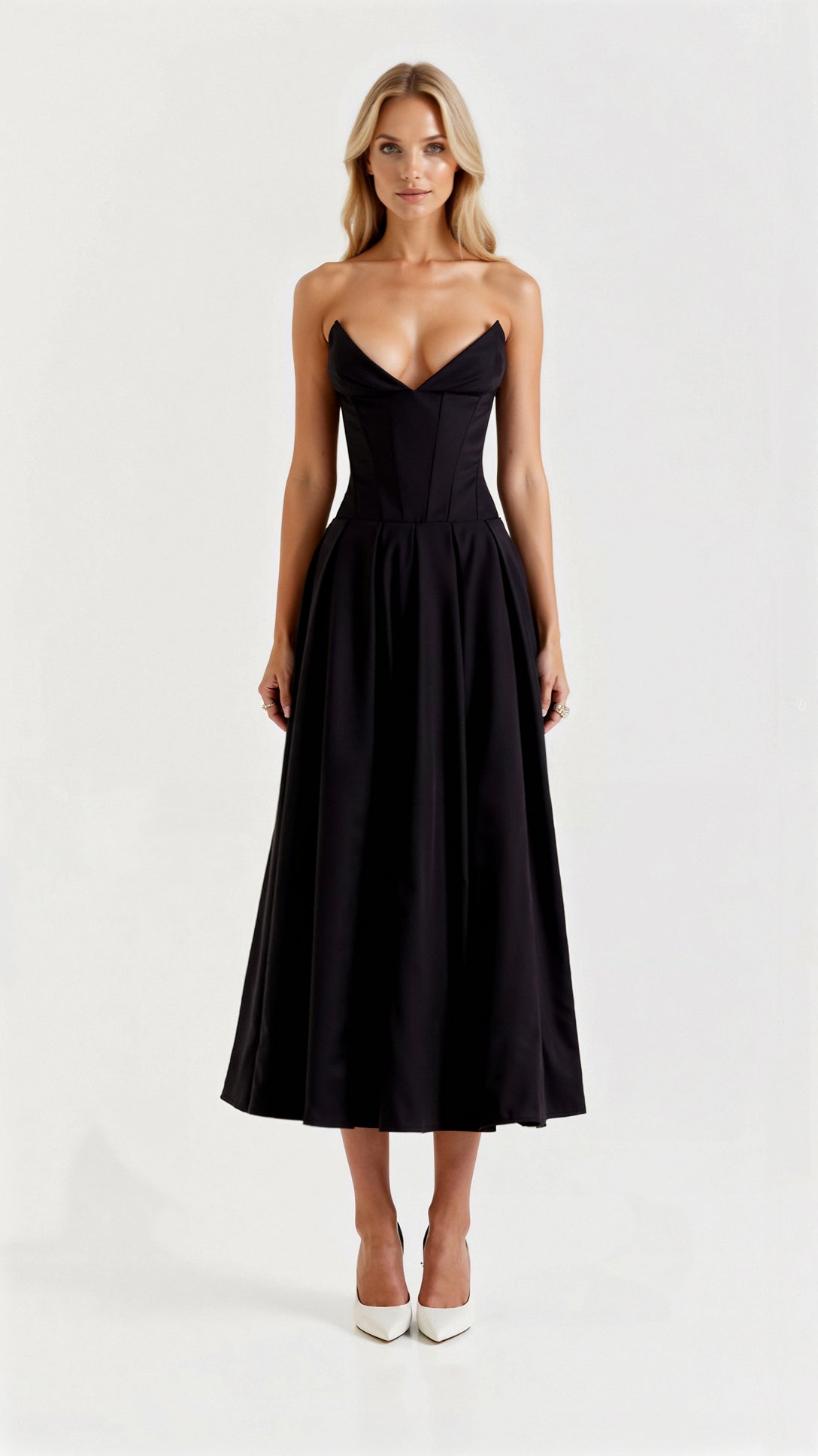 Trägerloses Midikleid Celestia