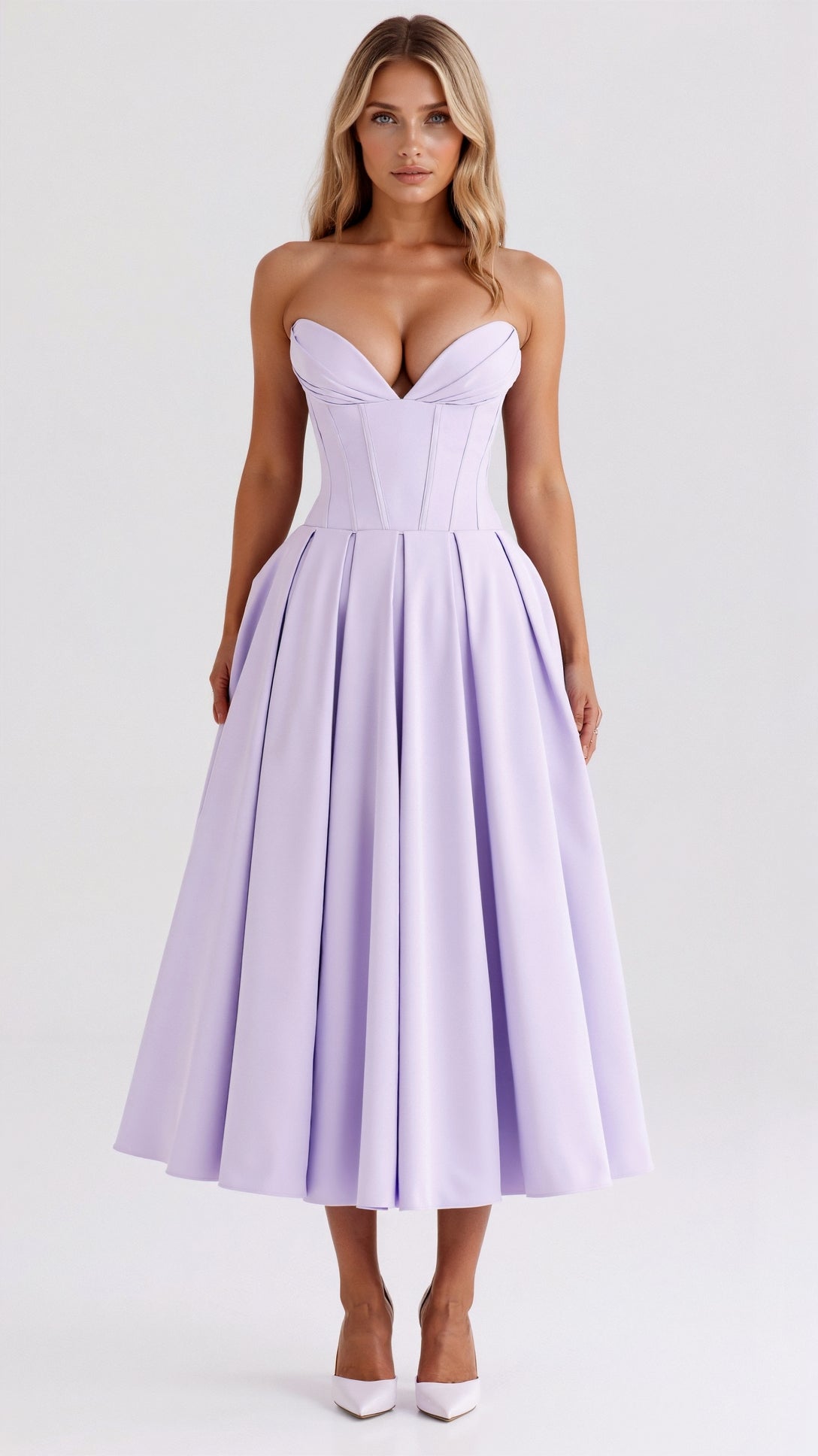 Trägerloses Midikleid Celestia