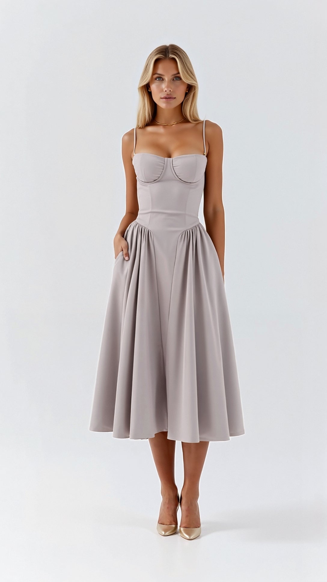Odette Korsett-Midikleid