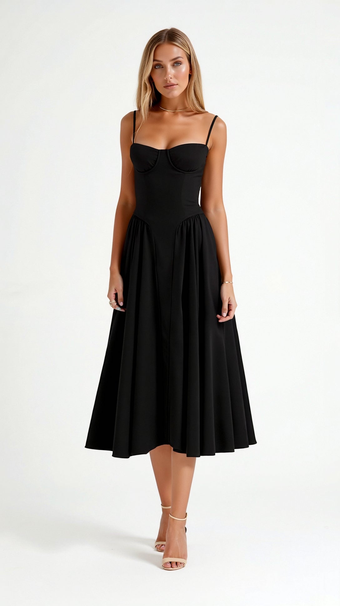 Odette Korsett-Midikleid