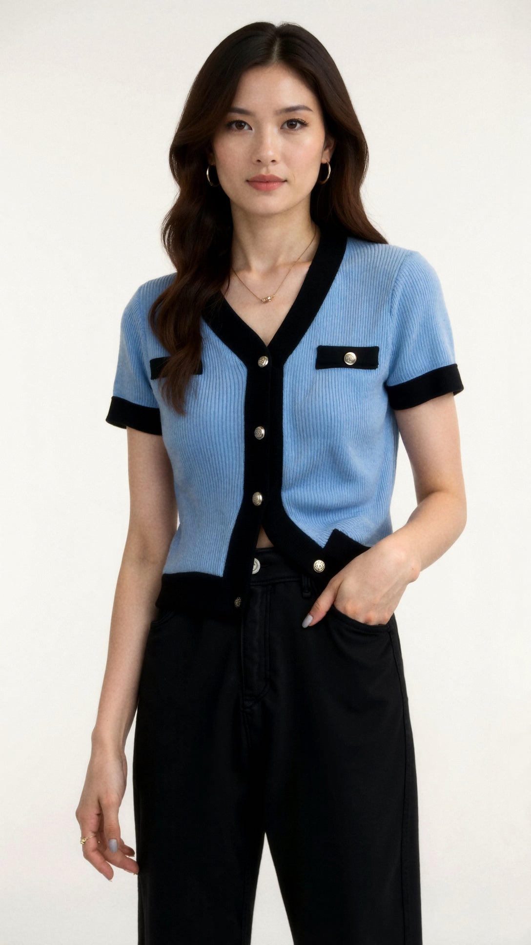 Nerina Kurzarmtop