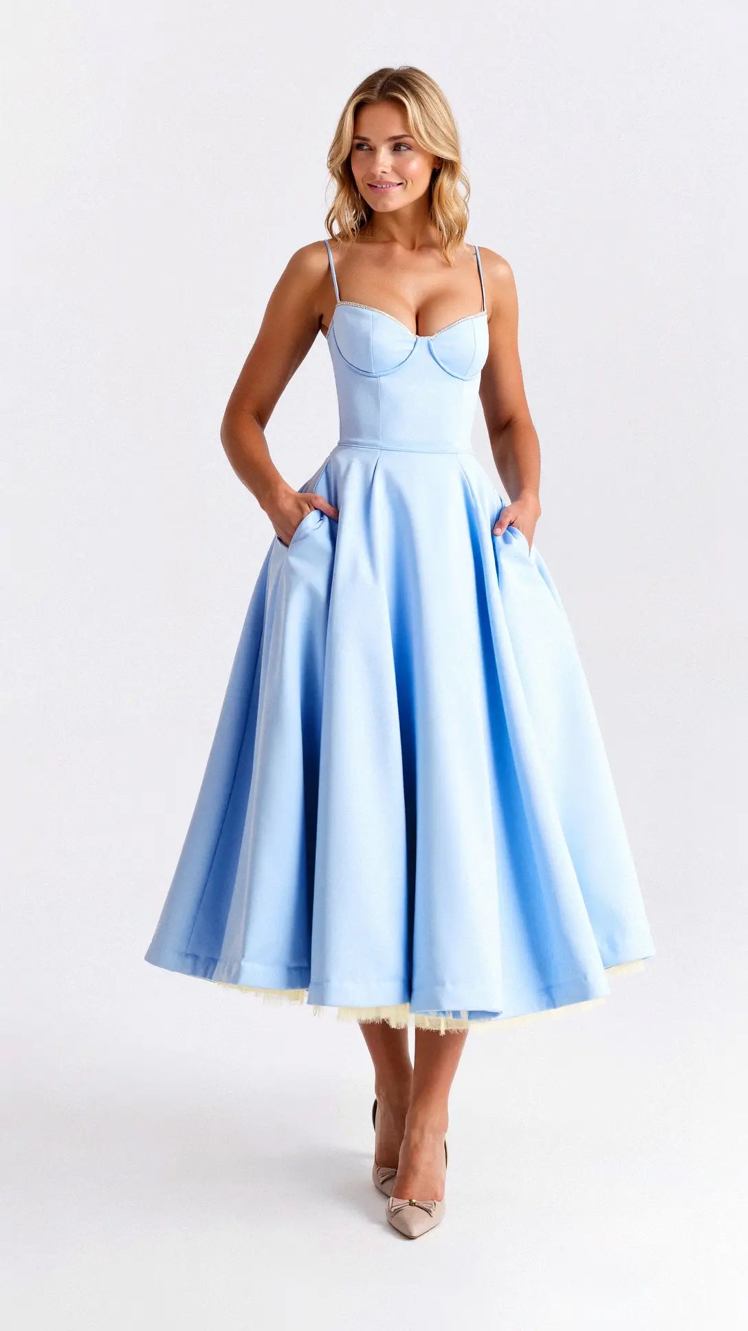 Isolde Tüll-Midikleid