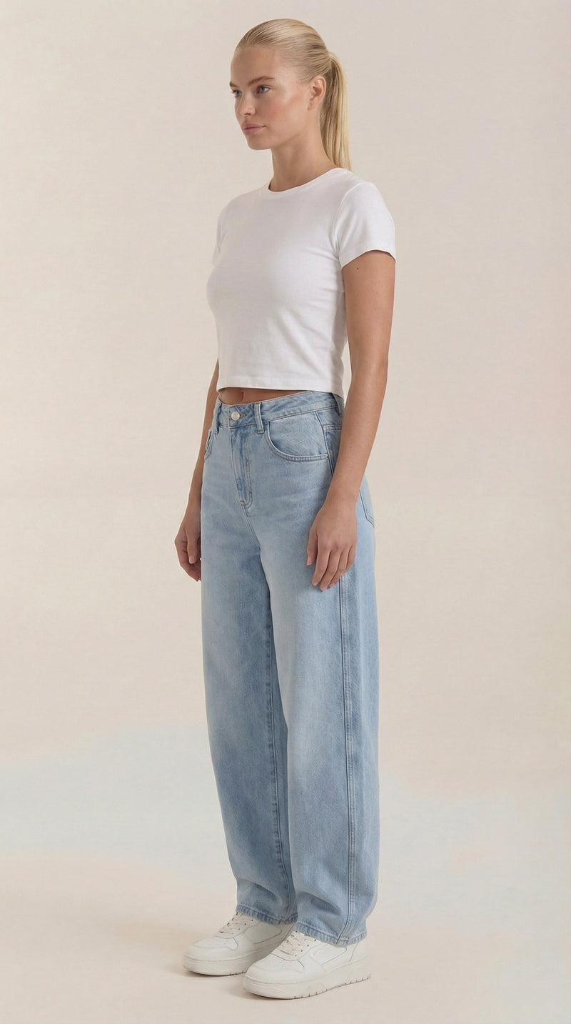 Bridget Jeans mit weitem Bein
