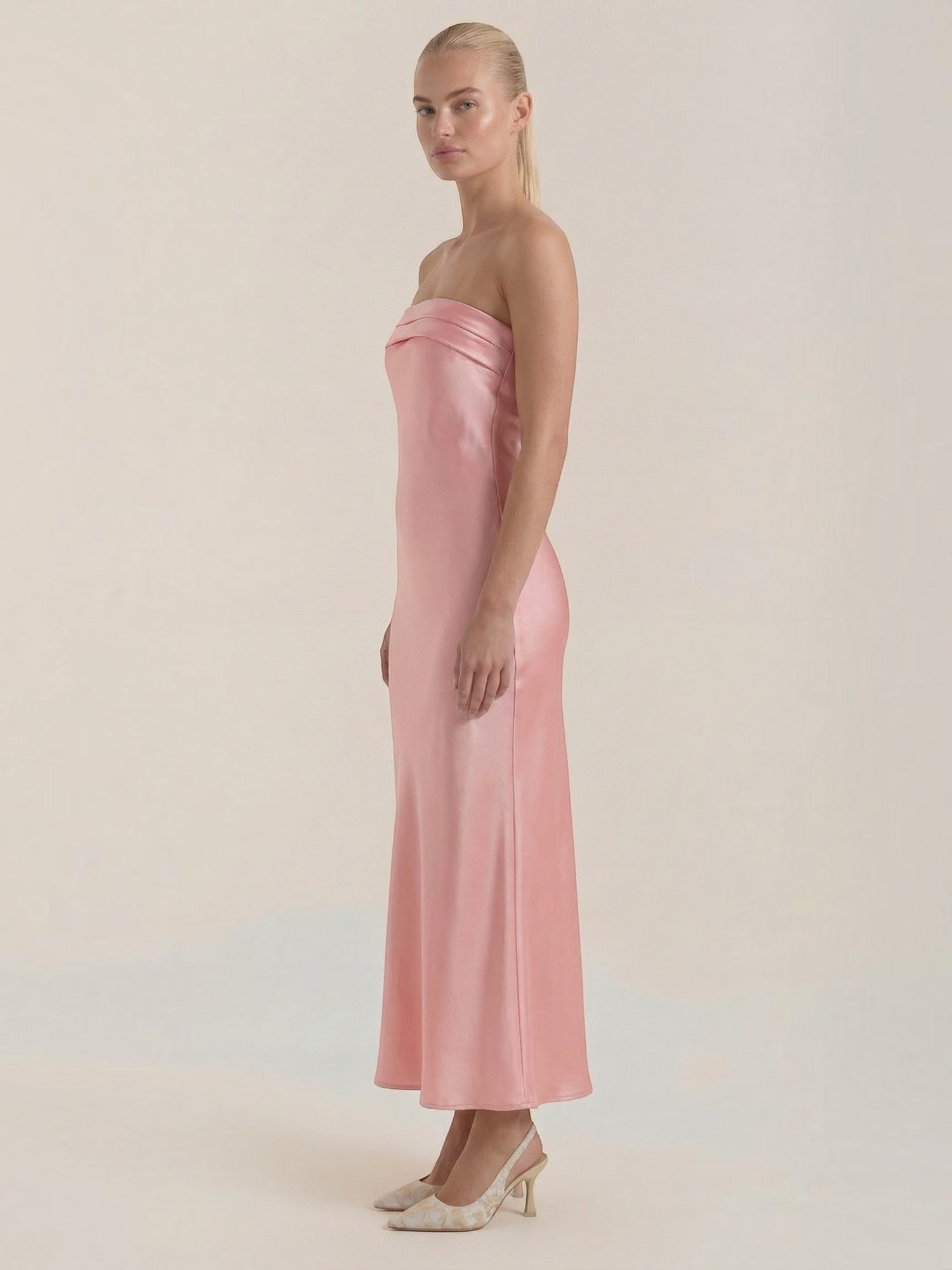Elsa Schulterfreies Maxi-Abendkleid