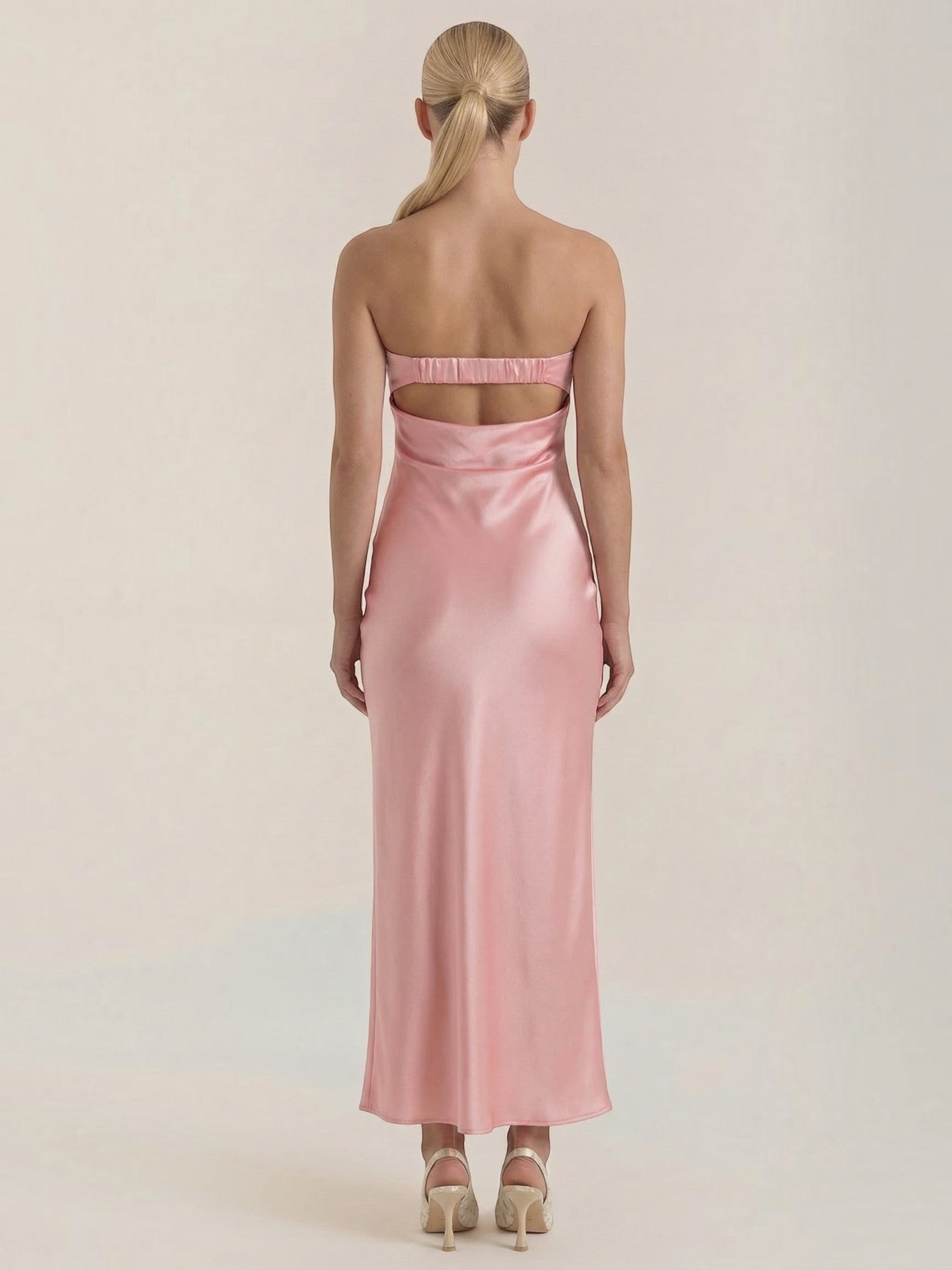 Elsa Schulterfreies Maxi-Abendkleid