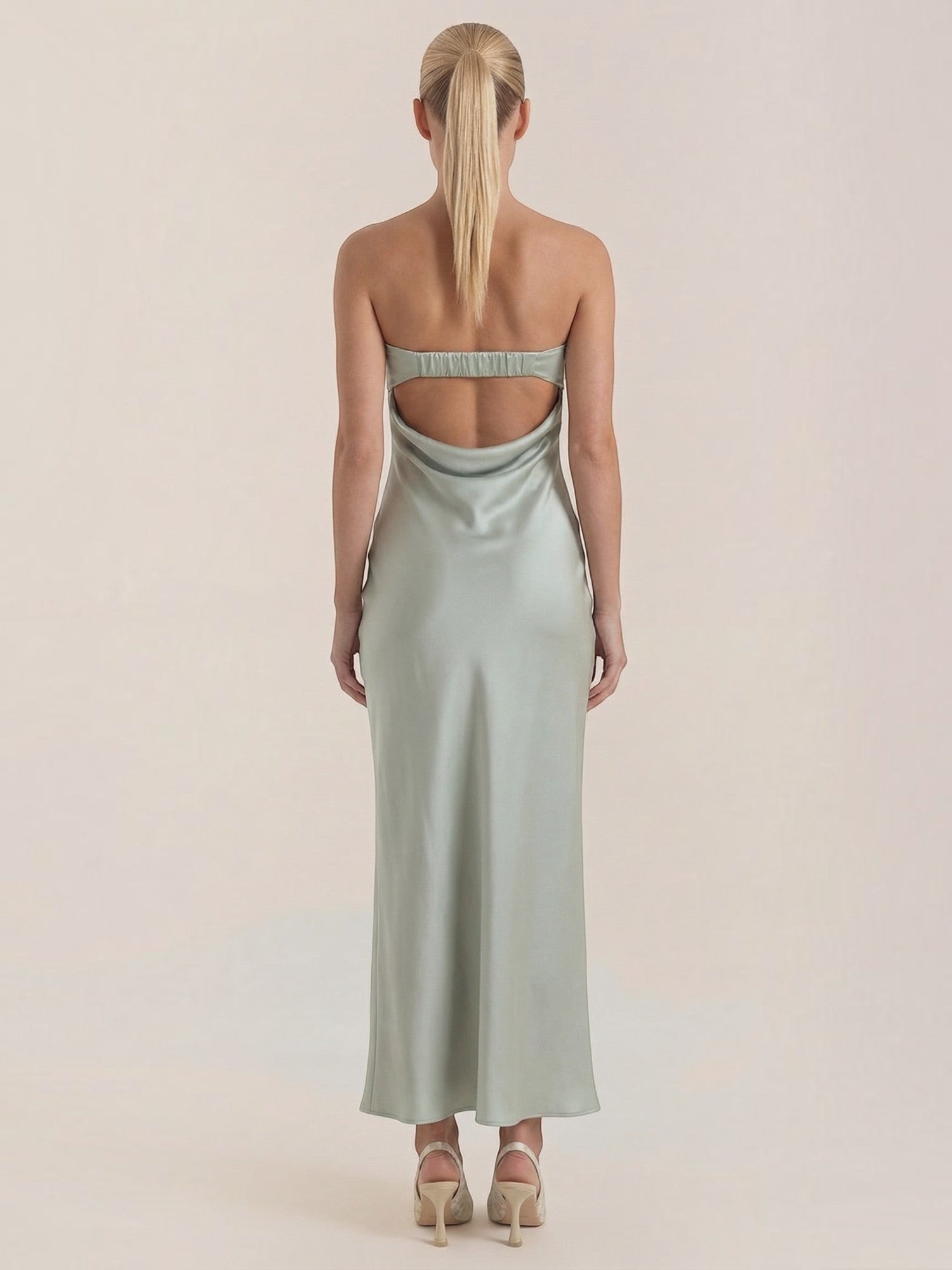 Elsa Schulterfreies Maxi-Abendkleid