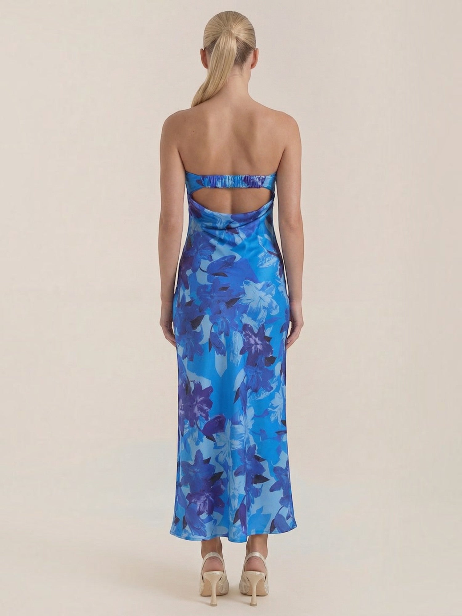 Elsa Schulterfreies Maxi-Abendkleid
