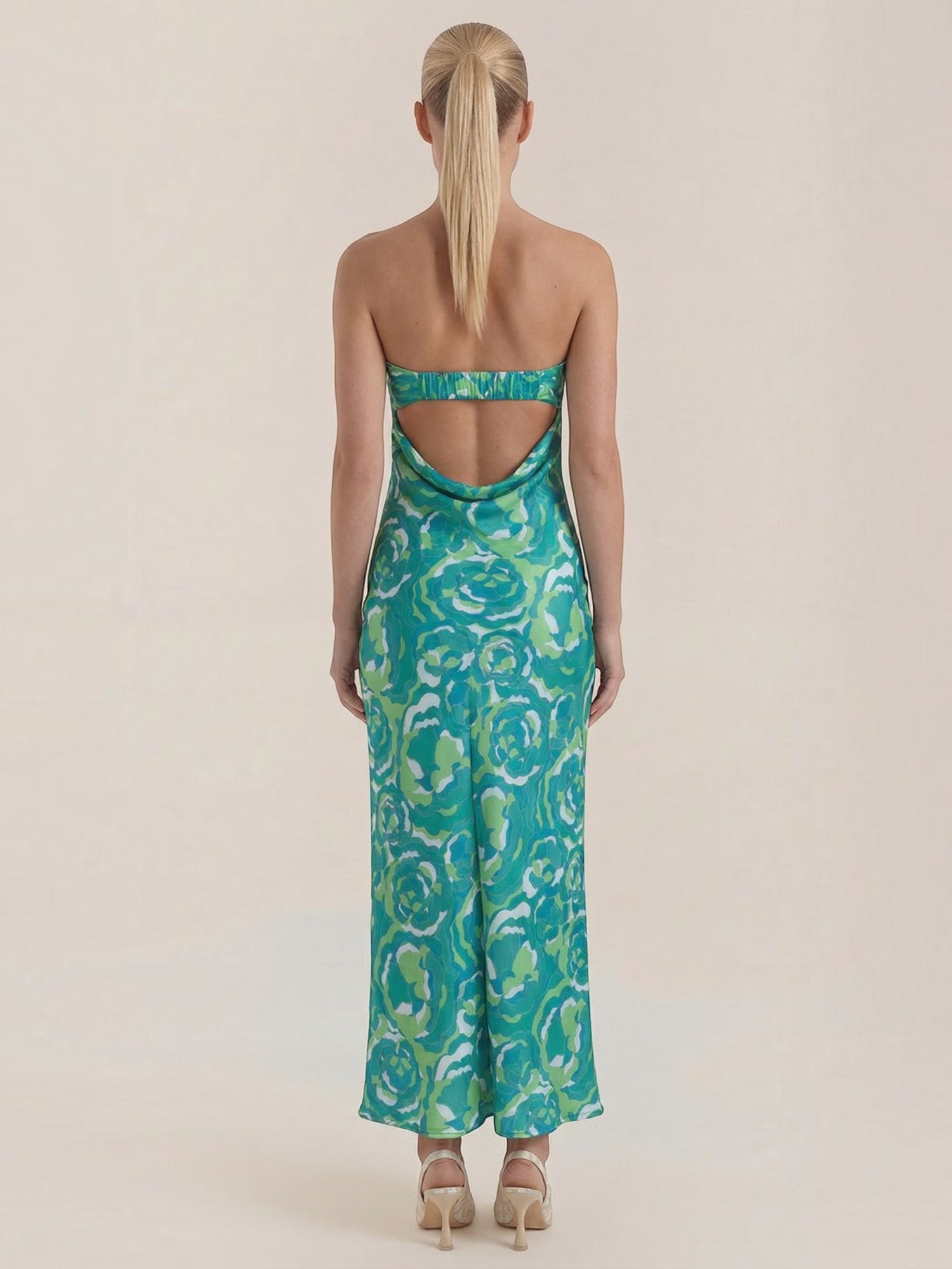Elsa Schulterfreies Maxi-Abendkleid