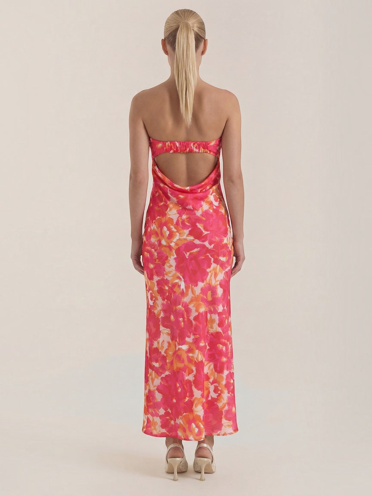 Elsa Schulterfreies Maxi-Abendkleid