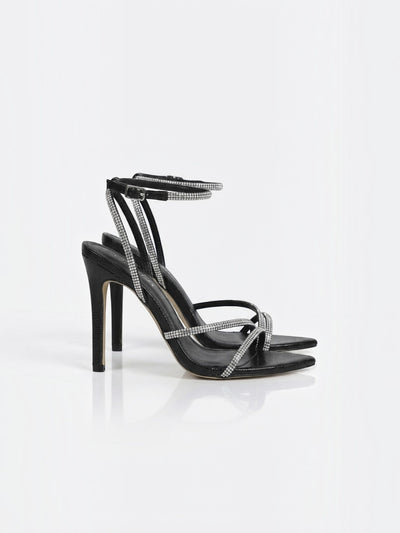 Virelle High Heel Sandaletten mit Strassriemchen