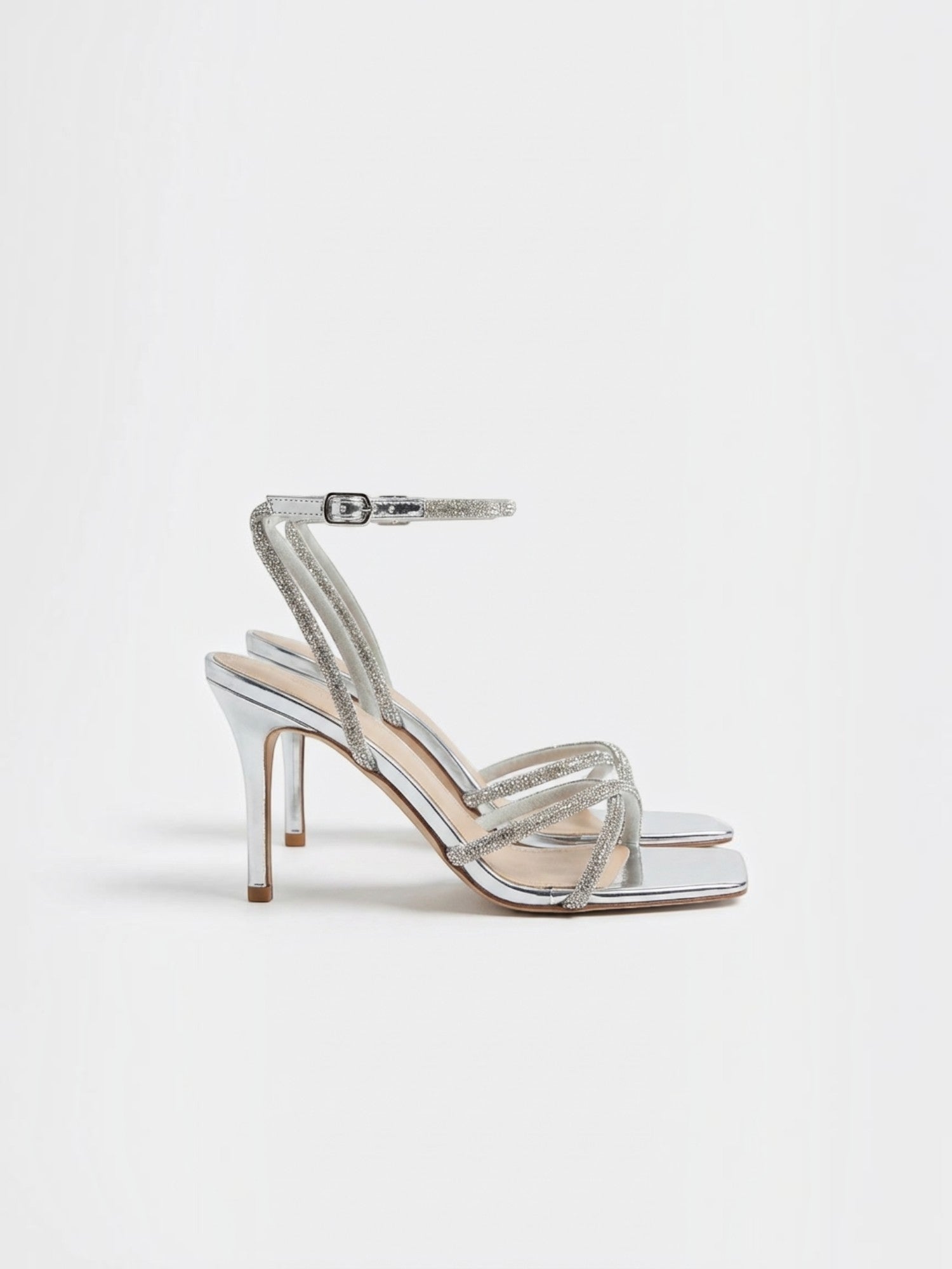Maravelle High Heel Sandaletten mit Strassriemchen