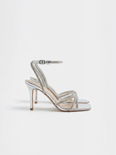 Maravelle High Heel Sandaletten mit Strassriemchen