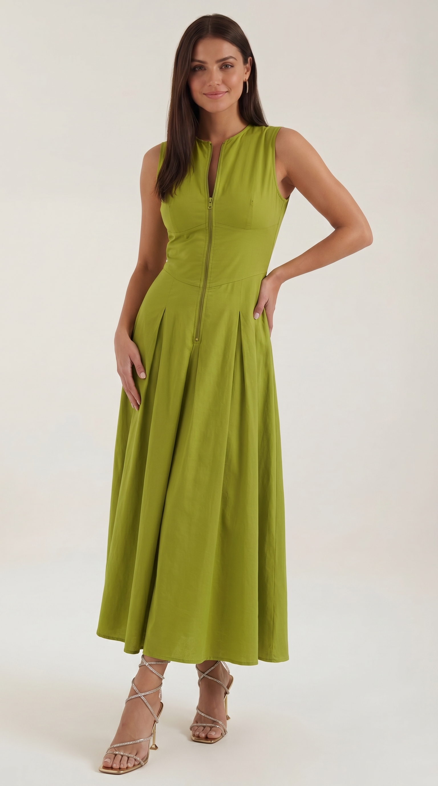 Nancy Midi-Kleid mit A-Linie Schnitt