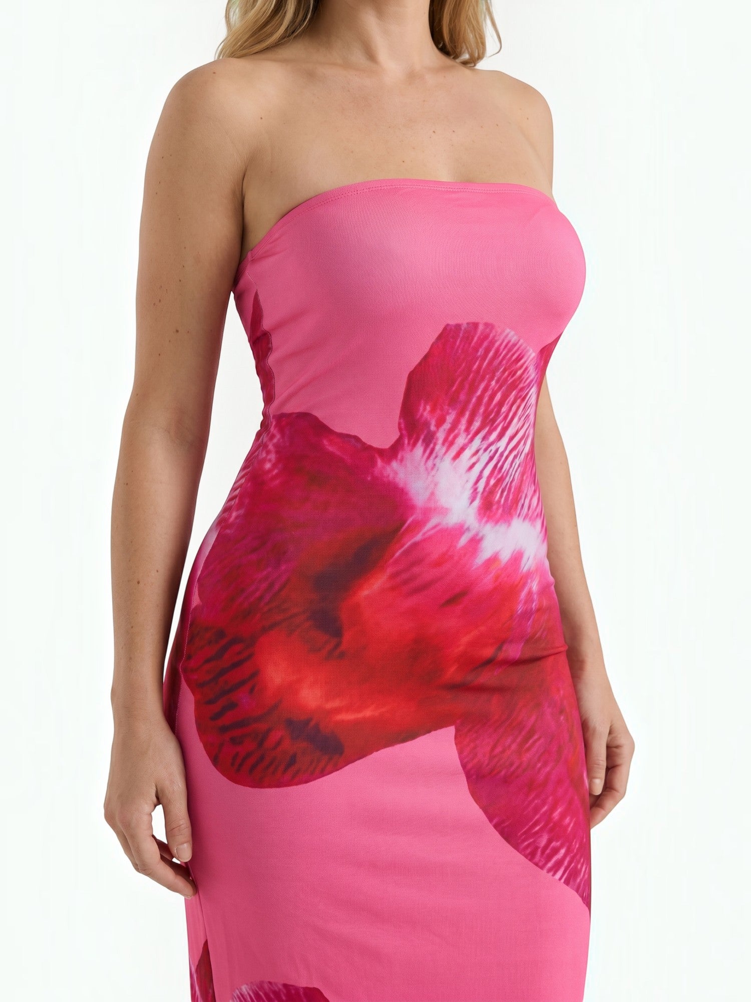 Dena Maxikleid Bandeau mit Blumenprint