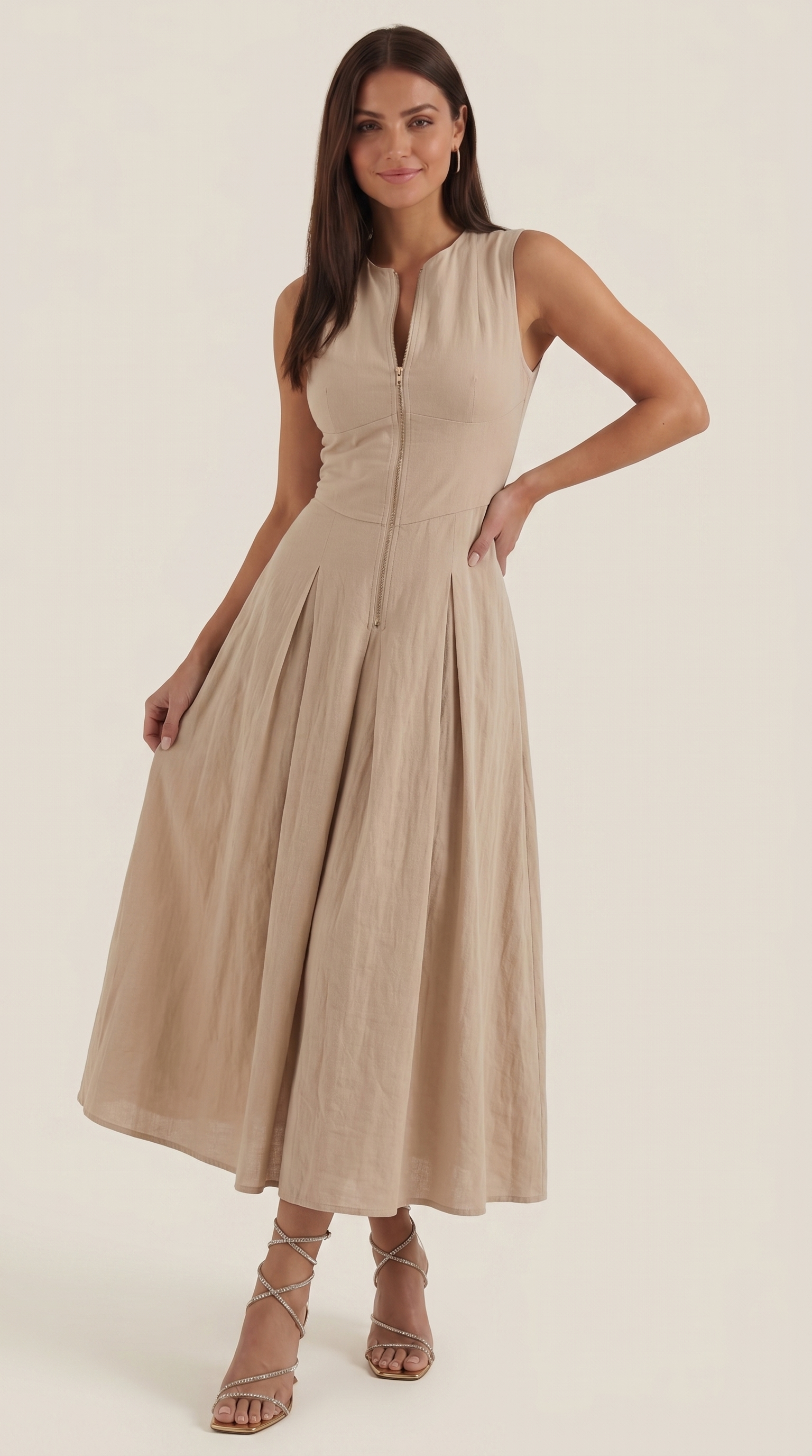Nancy Midi-Kleid mit A-Linie Schnitt