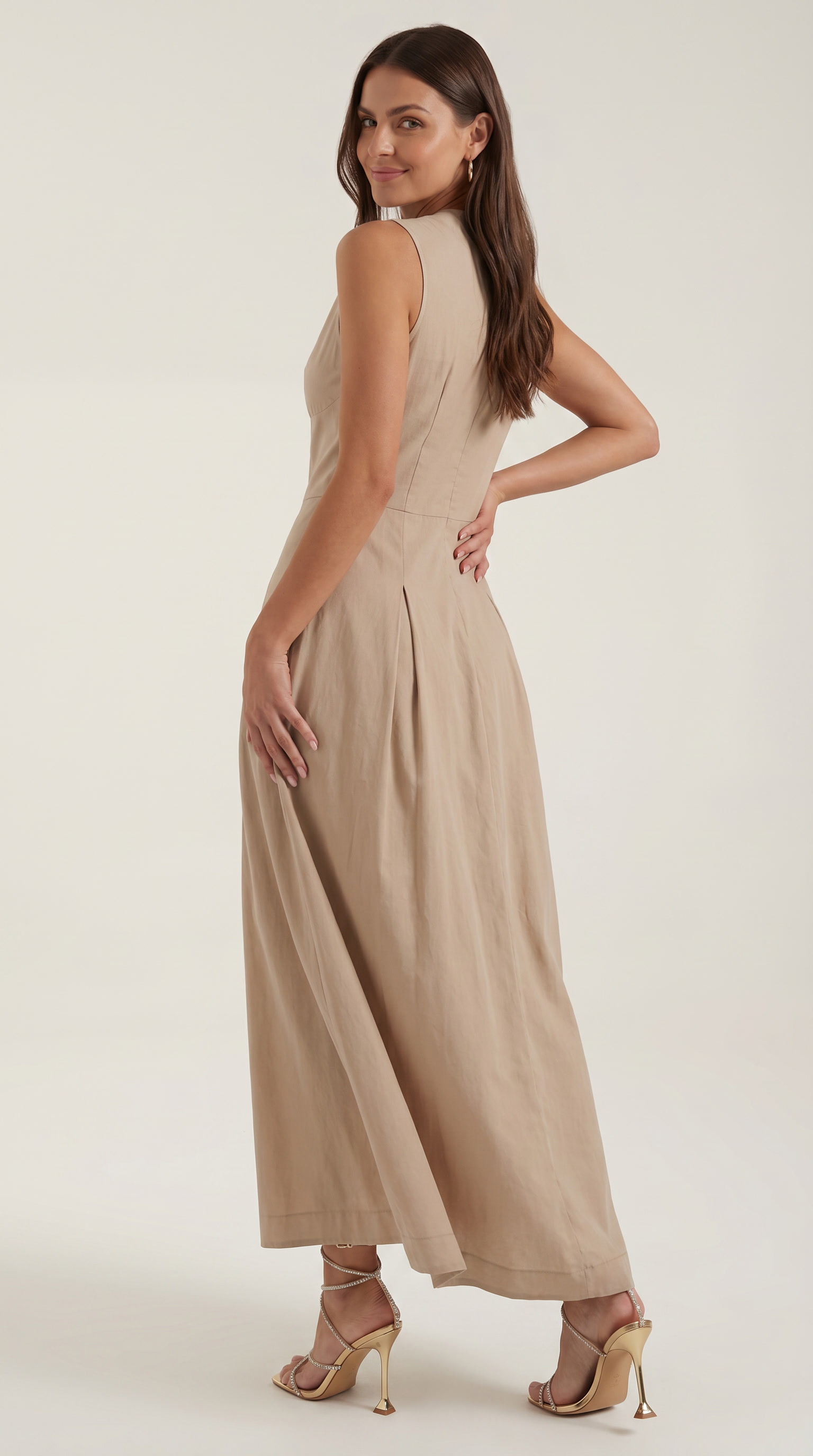 Nancy Midi-Kleid mit A-Linie Schnitt