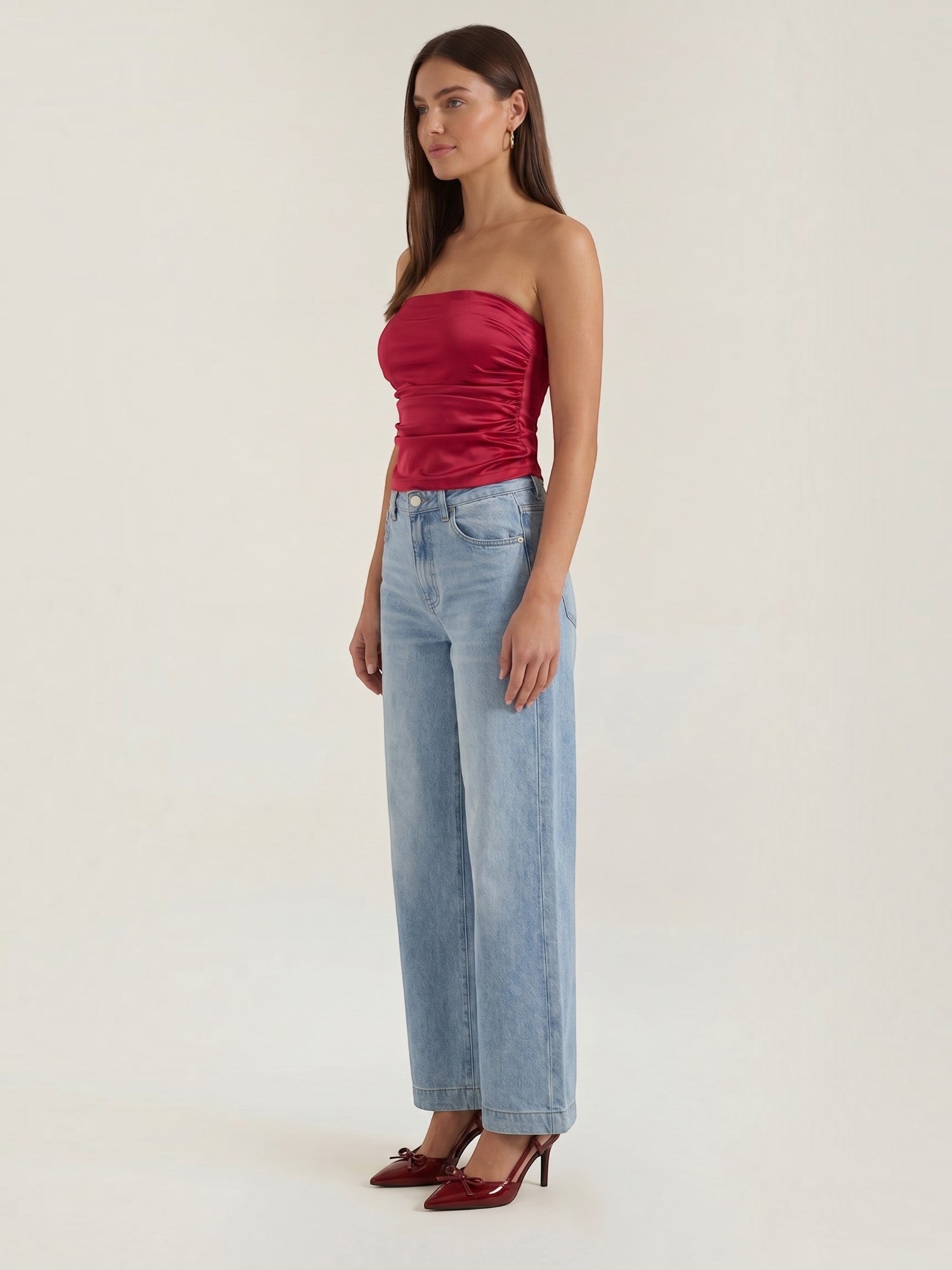 Guinevere Bandeau Top mit Raffung