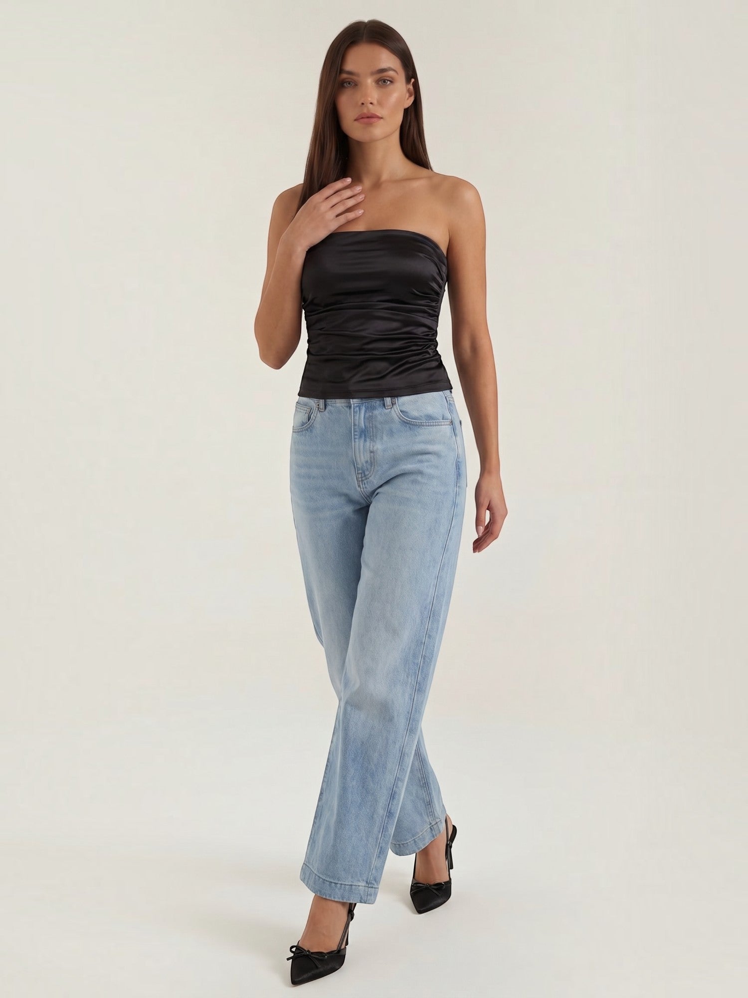 Guinevere Bandeau Top mit Raffung