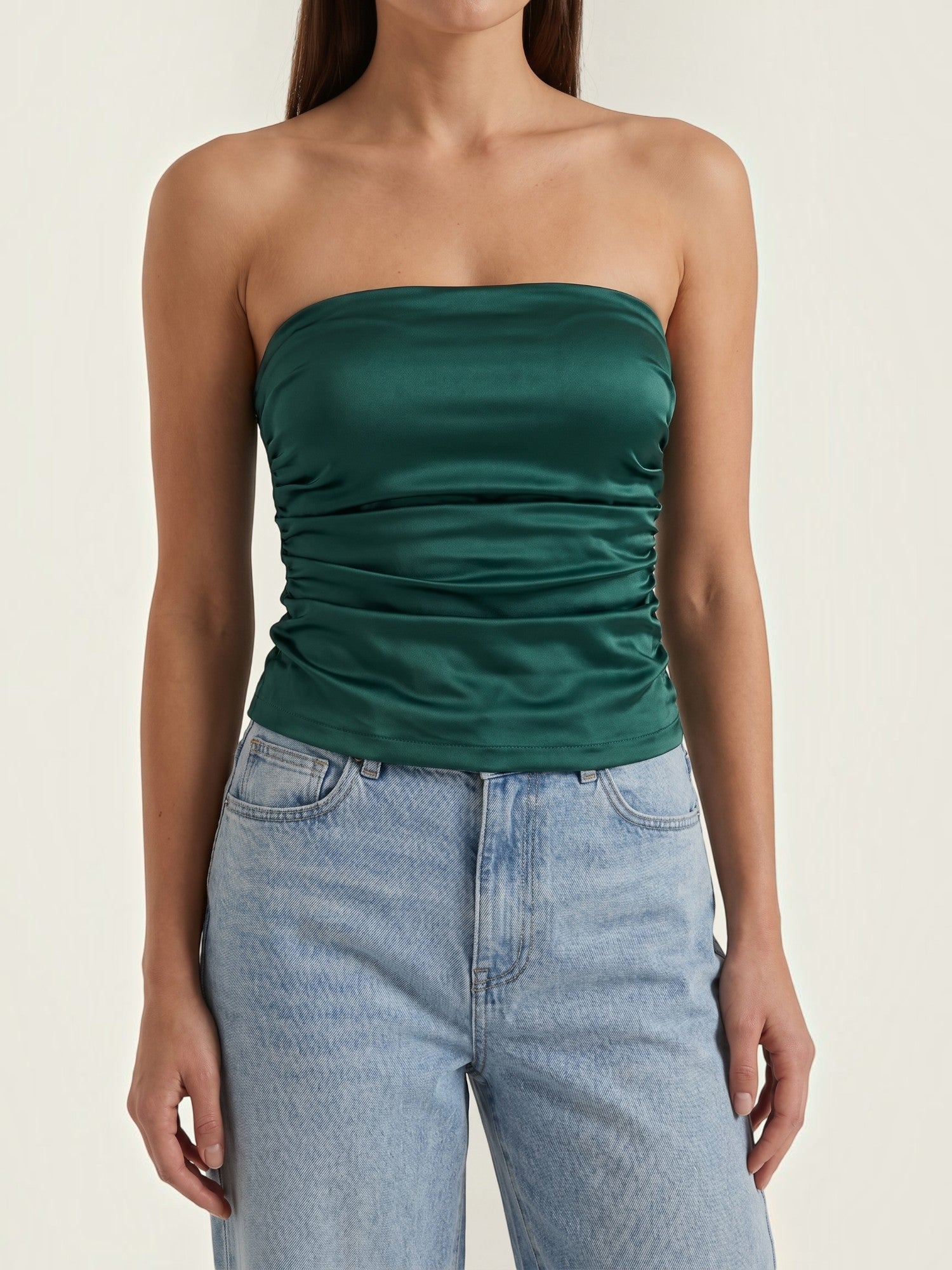 Guinevere Bandeau Top mit Raffung