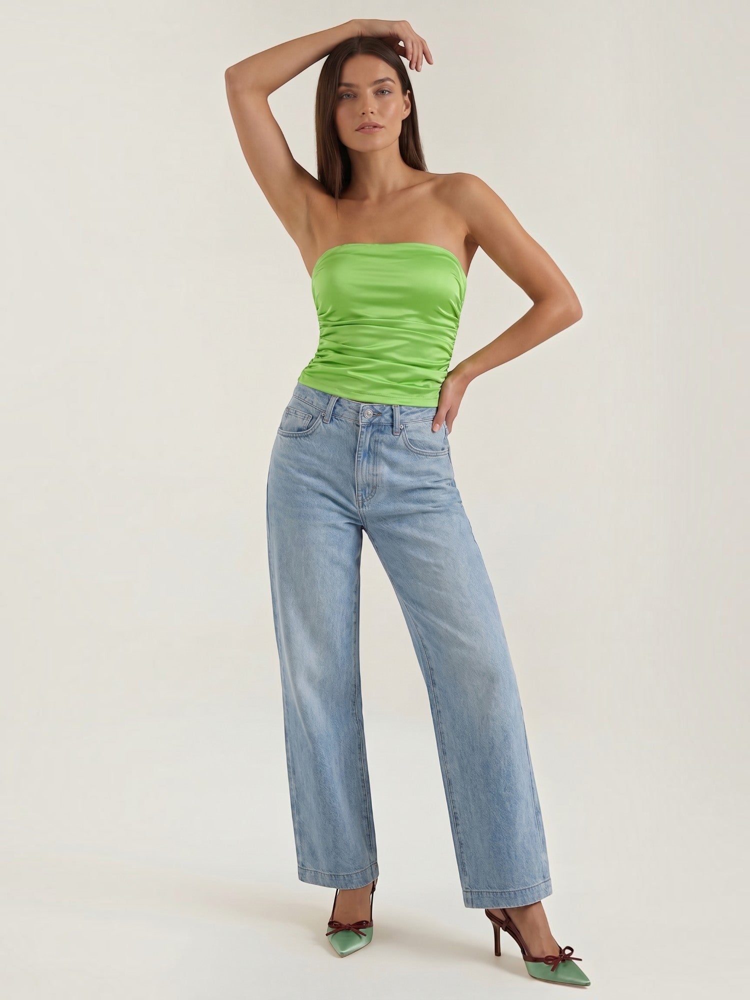 Guinevere Bandeau Top mit Raffung
