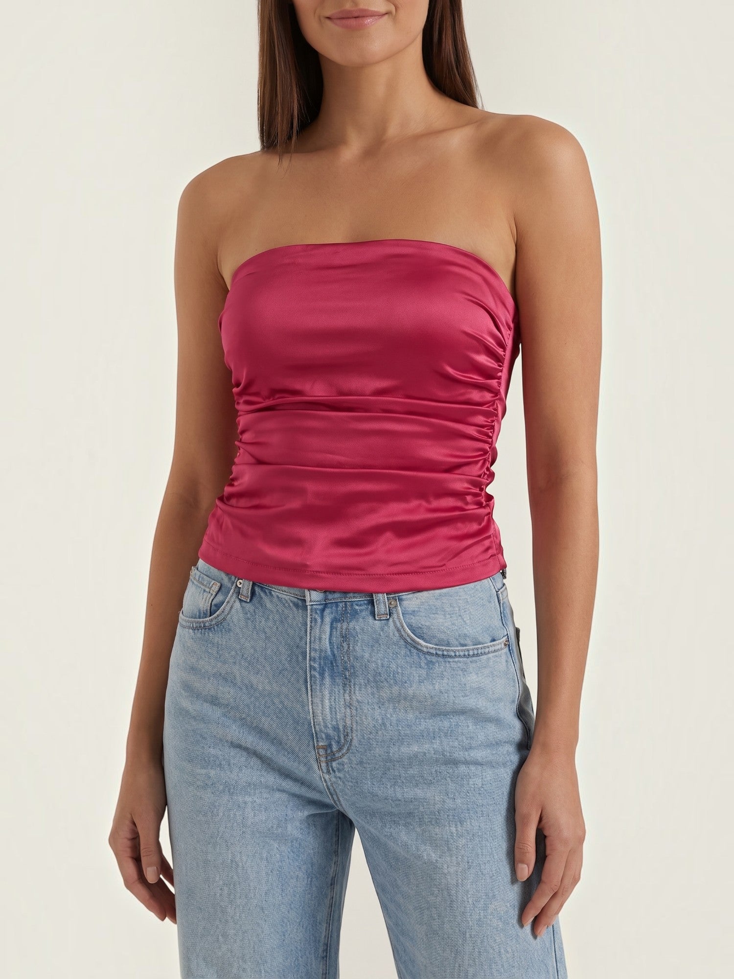 Guinevere Bandeau Top mit Raffung