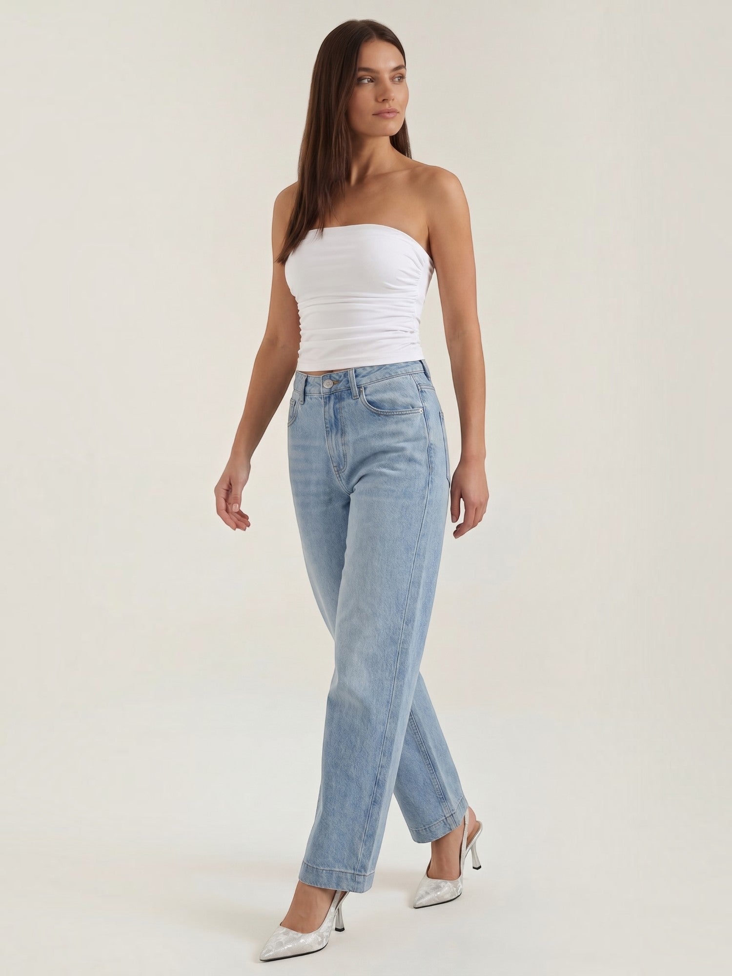 Guinevere Bandeau Top mit Raffung