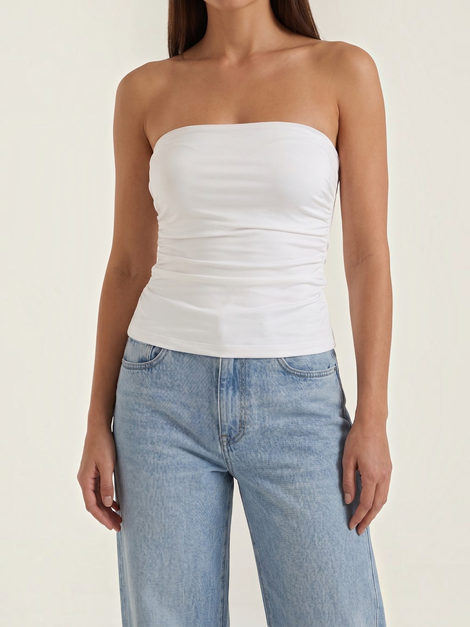 Guinevere Bandeau Top mit Raffung