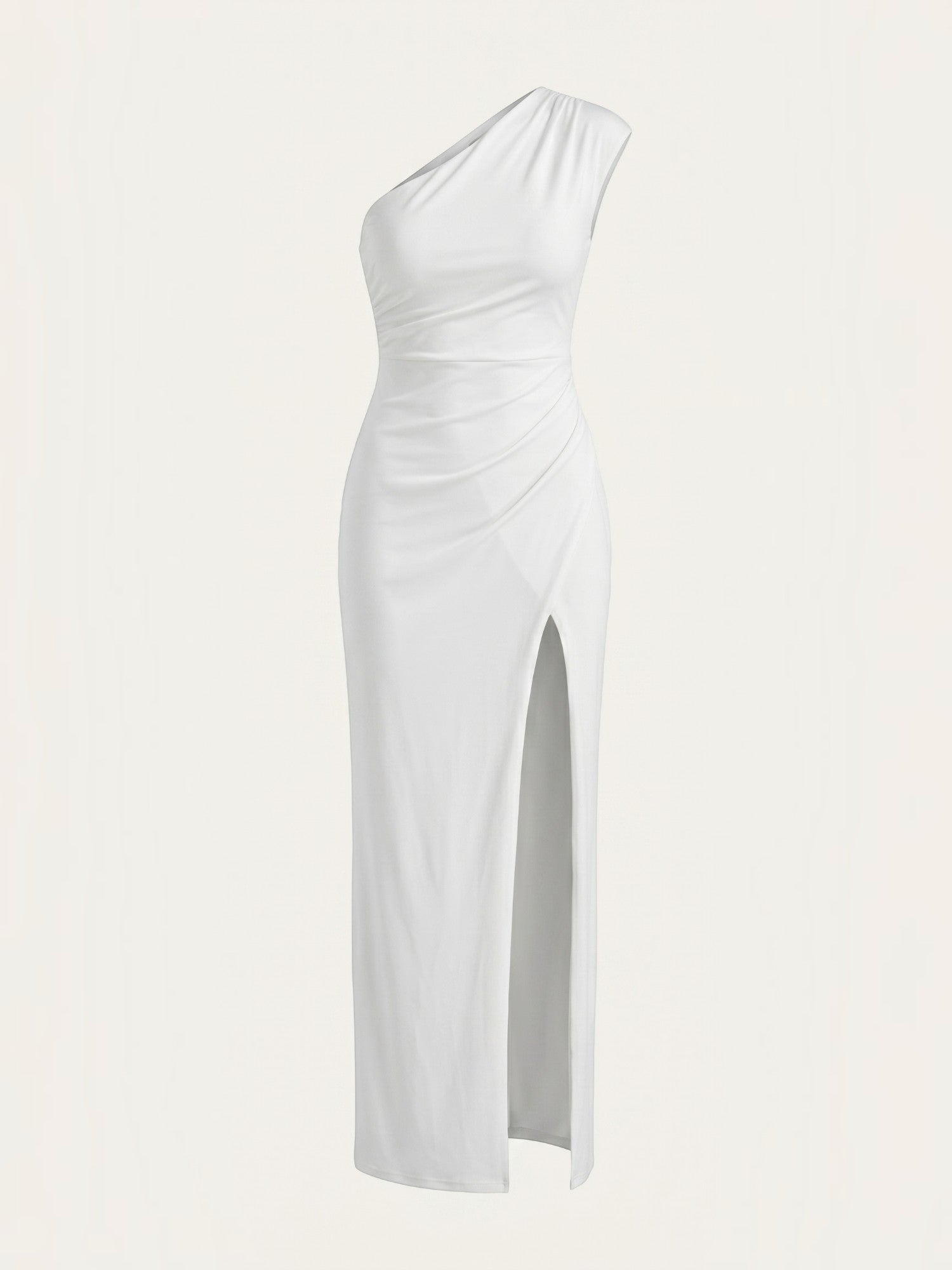 Fern Maxi Abendkleid One Shoulder mit Beinschlitz