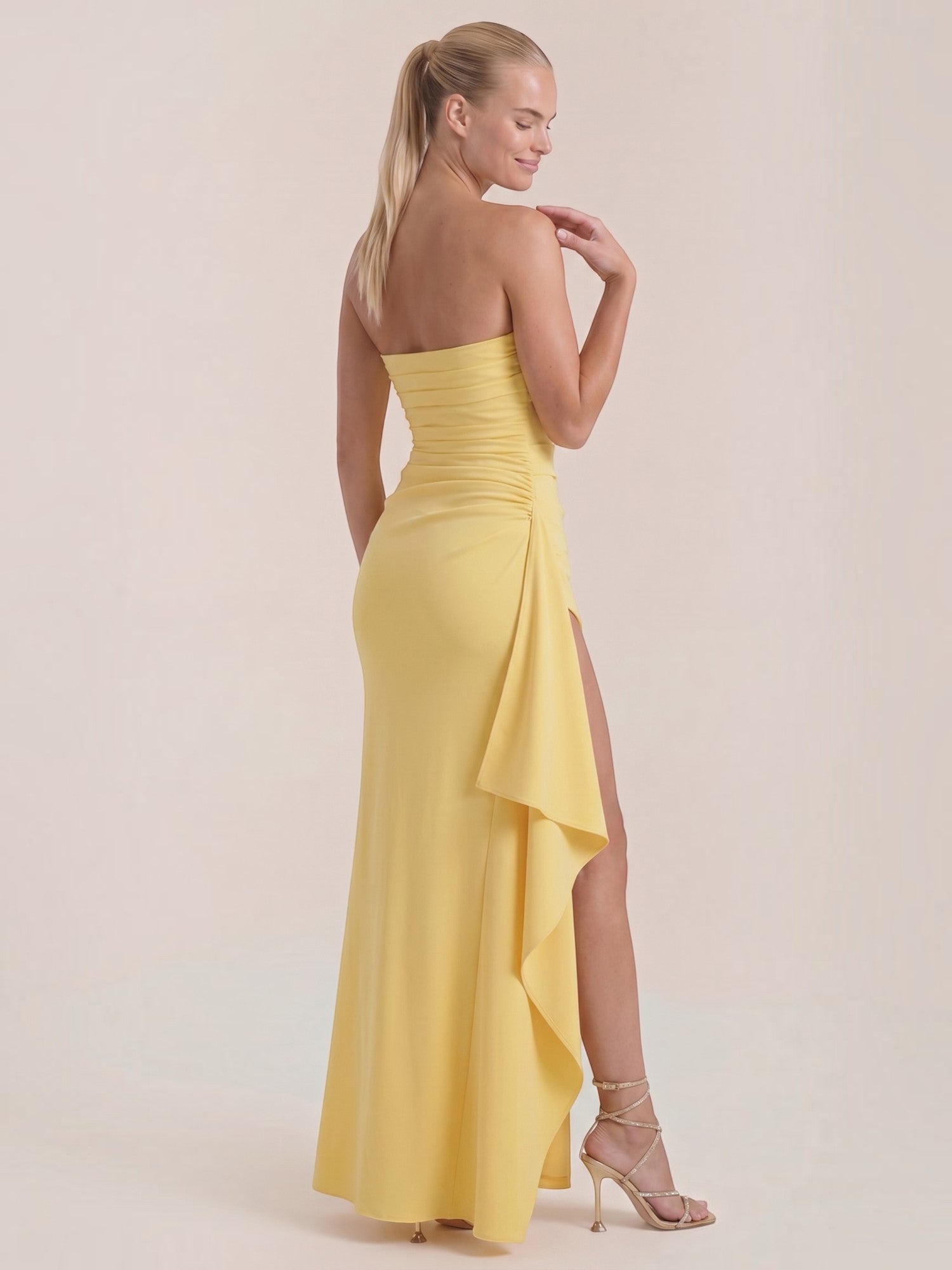 Sienna Maxi Abendkleid Bandeau mit Beinschlitz