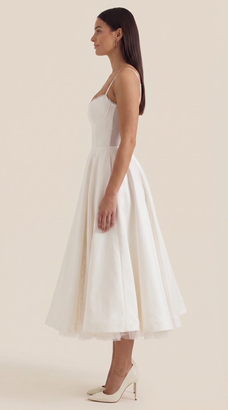 Isolde Tüll-Midikleid