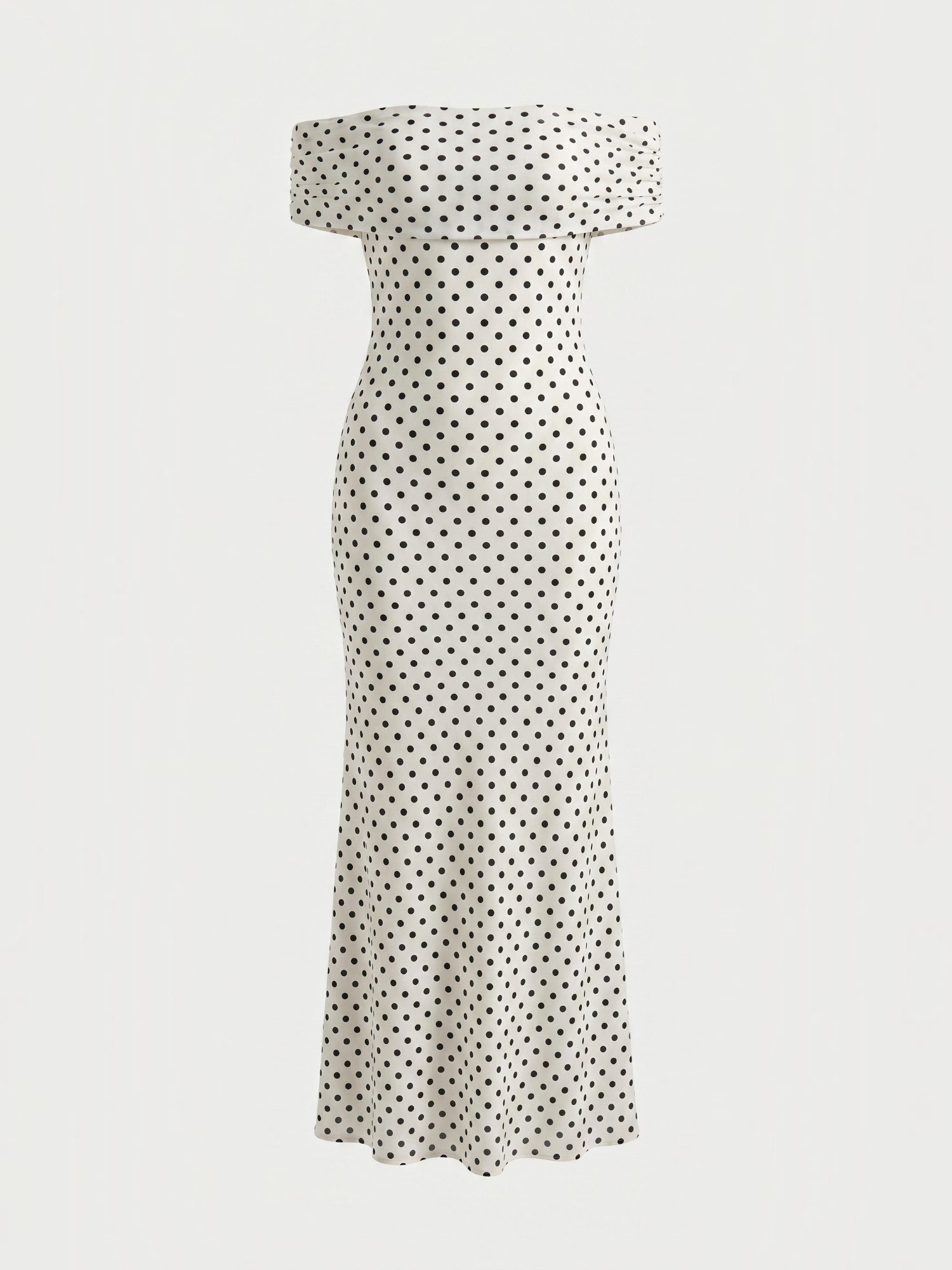 Ziah Schulterfreies Maxikleid mit Punktemuster