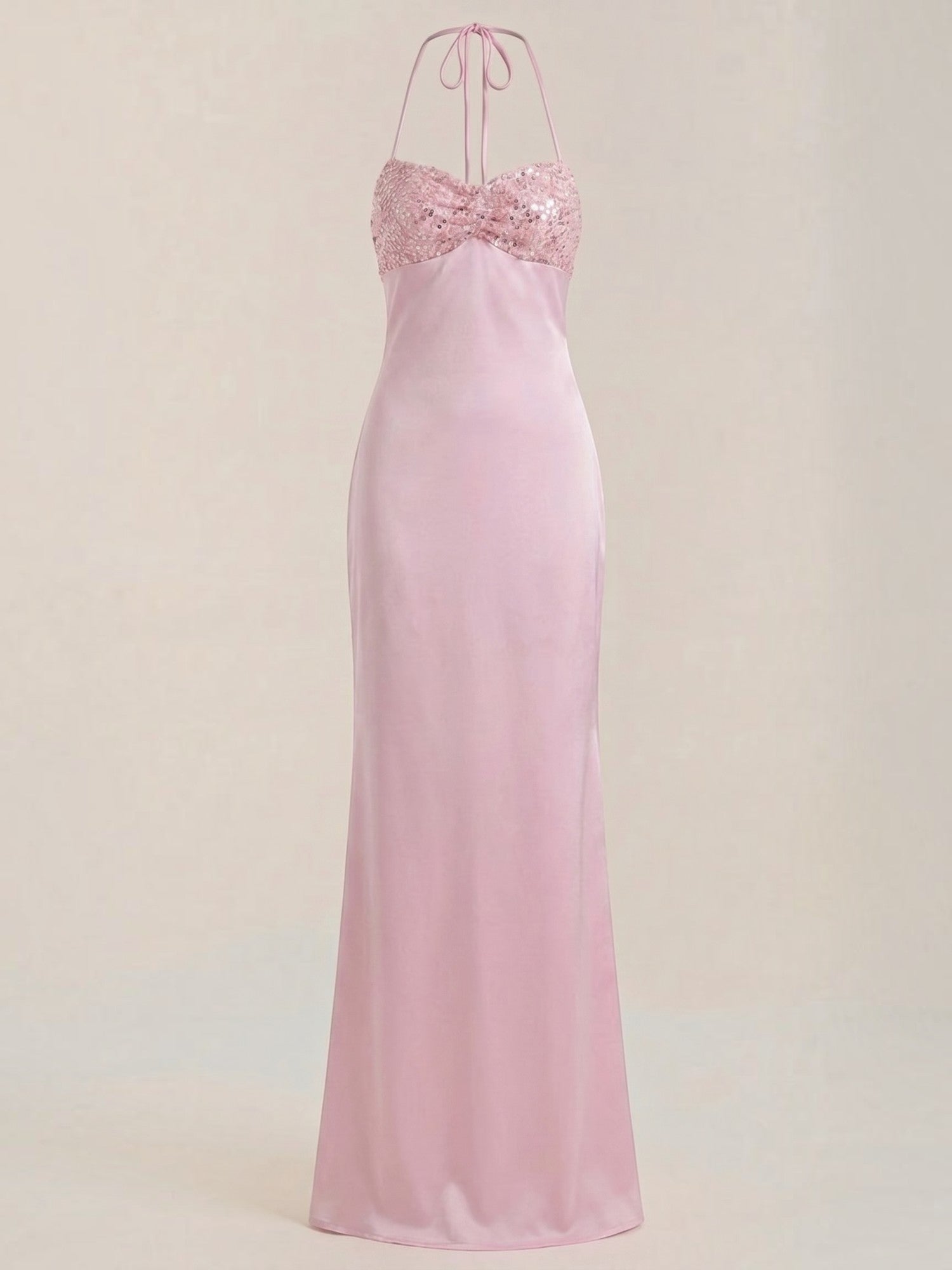 Sierra Maxi Abendkleid Neckholder mit Paillettenoberteil