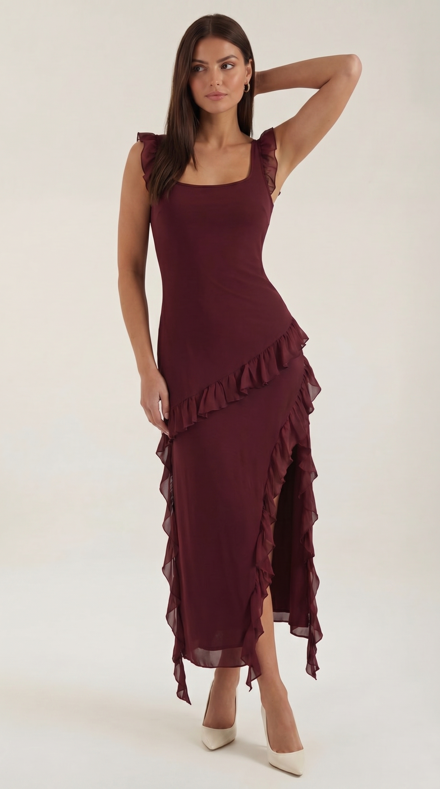 Susan Maxikleid mit Rüschen