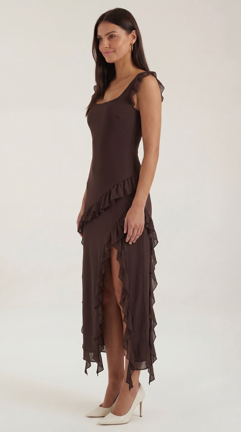 Susan Maxikleid mit Rüschen