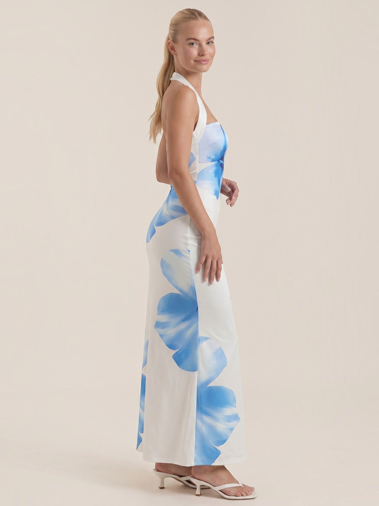 Remi Neckholder-Maxikleid mit Blumenprint