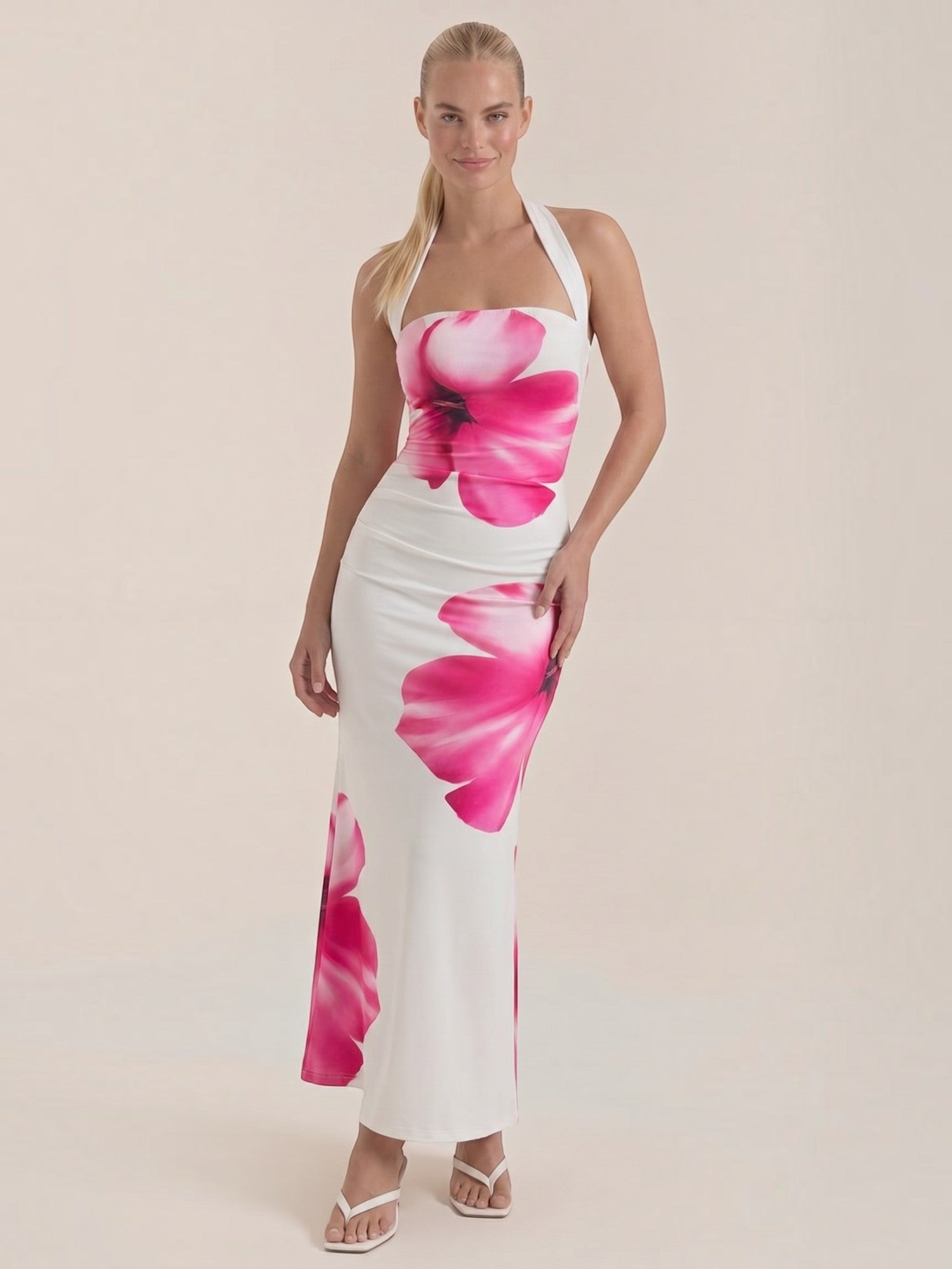 Remi Neckholder-Maxikleid mit Blumenprint