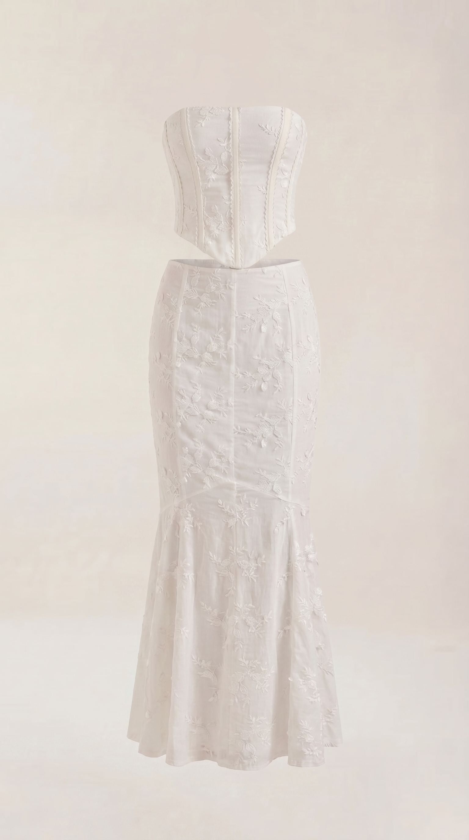 Anastasia Korsett-Spitzen-Maxikleid