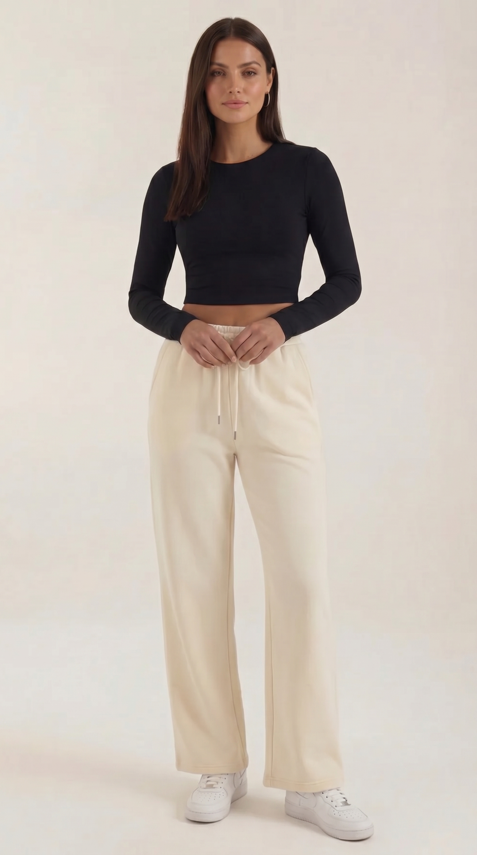 Karen Langarm-Crop-Top