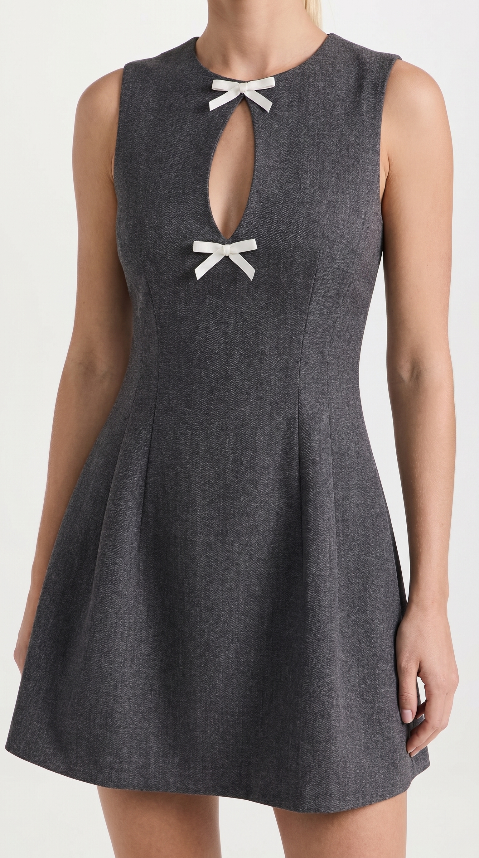 Priscilla Minikleid mit Schleifendetails