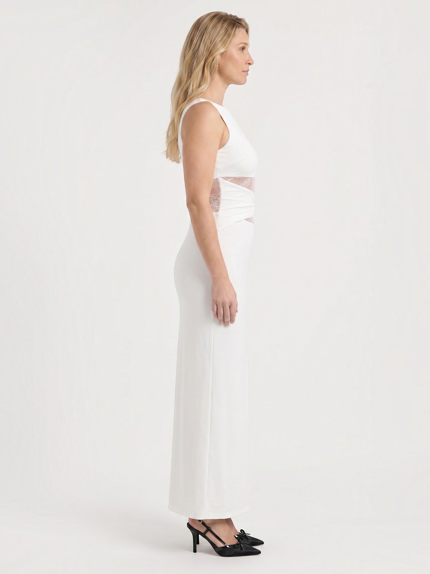 Riley Maxikleid mit Spitzeneinsatz an der Taille
