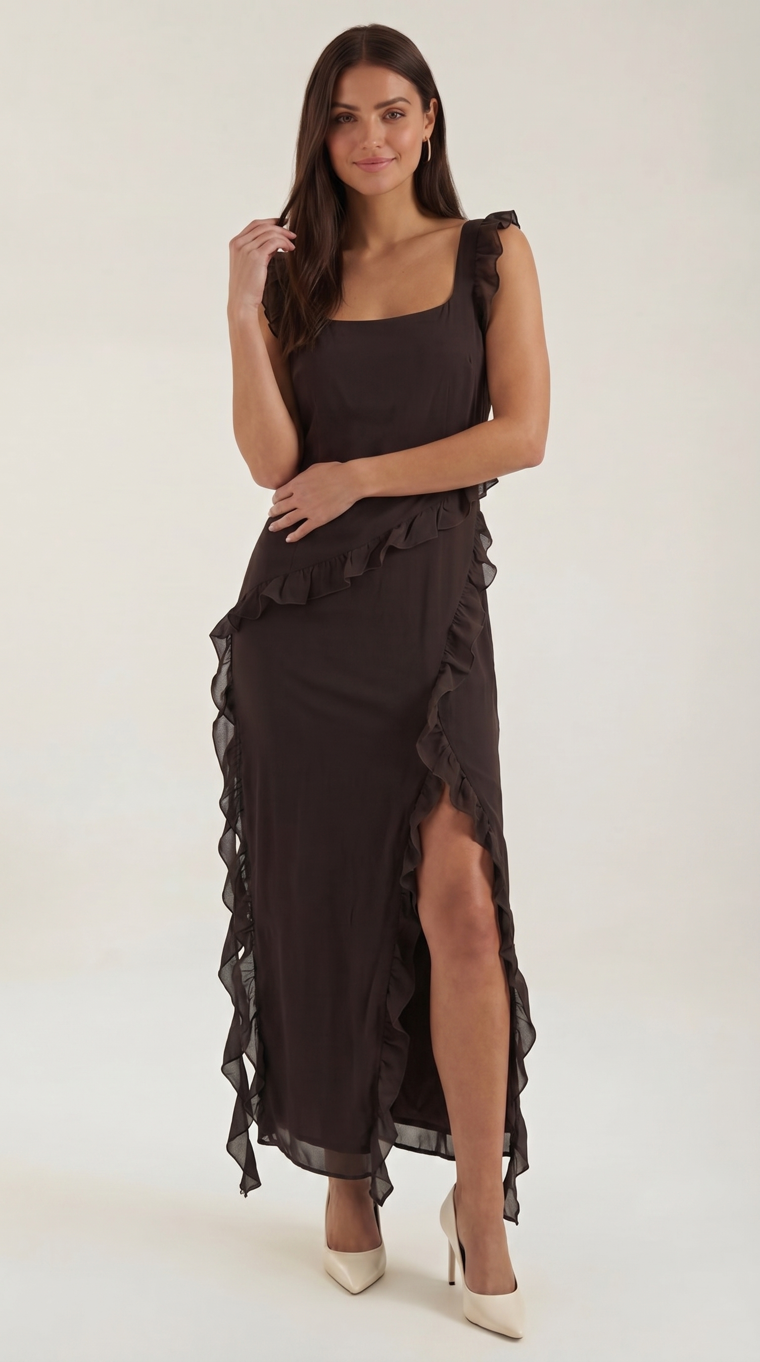 Susan Maxikleid mit Rüschen