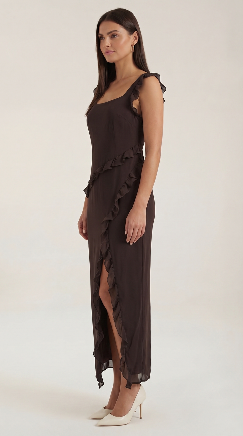 Susan Maxikleid mit Rüschen